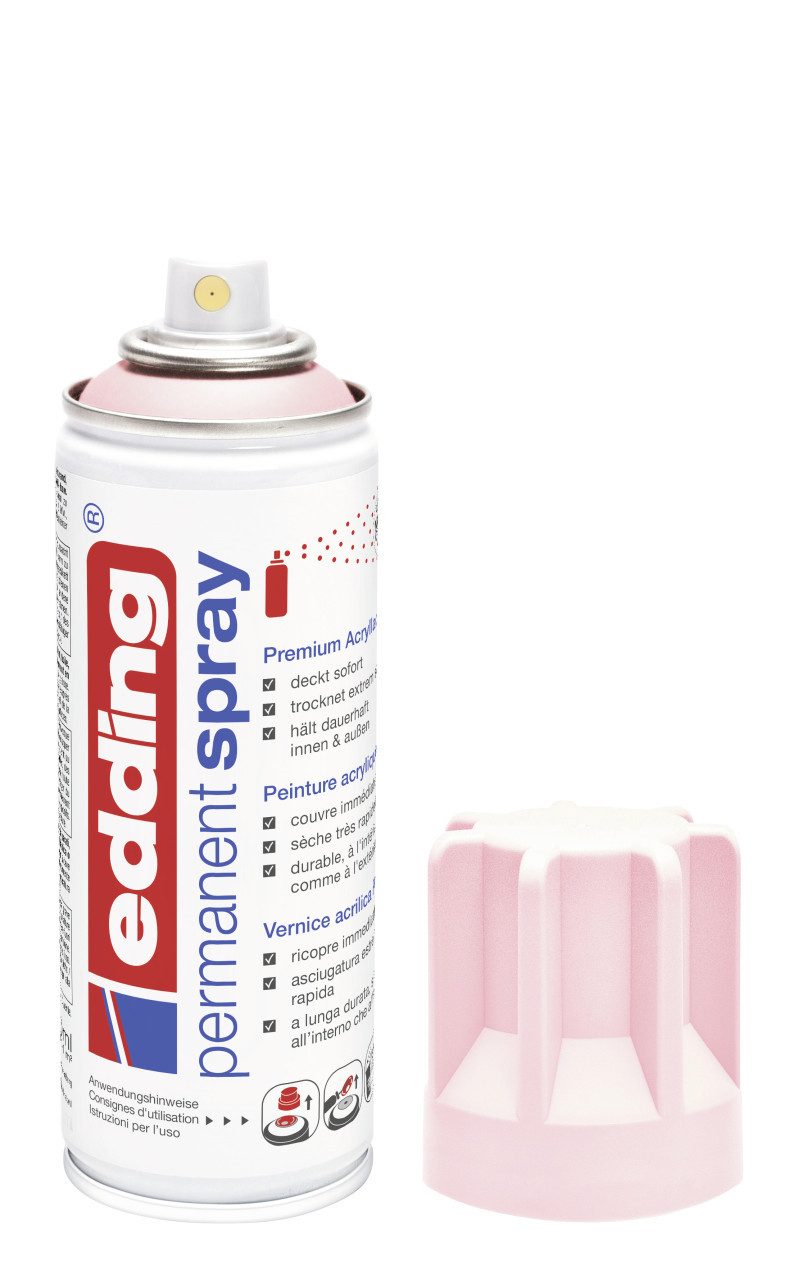 edding Sprühlack edding 5200 Permanent Spray Premium pastellrosa – Bild 2 von 2