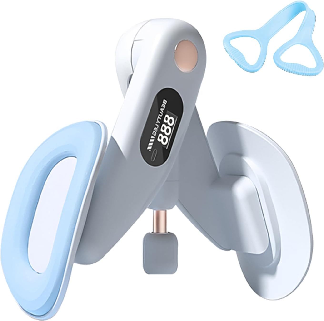 Futicare Beckenbodentrainer & Beintrainer für Damen mit 360°-Drehfunktion–Oberschenkeltrainer mit, LED-Anzeige & verstellbarem Widerstand für Home-Workout,Körperformung
