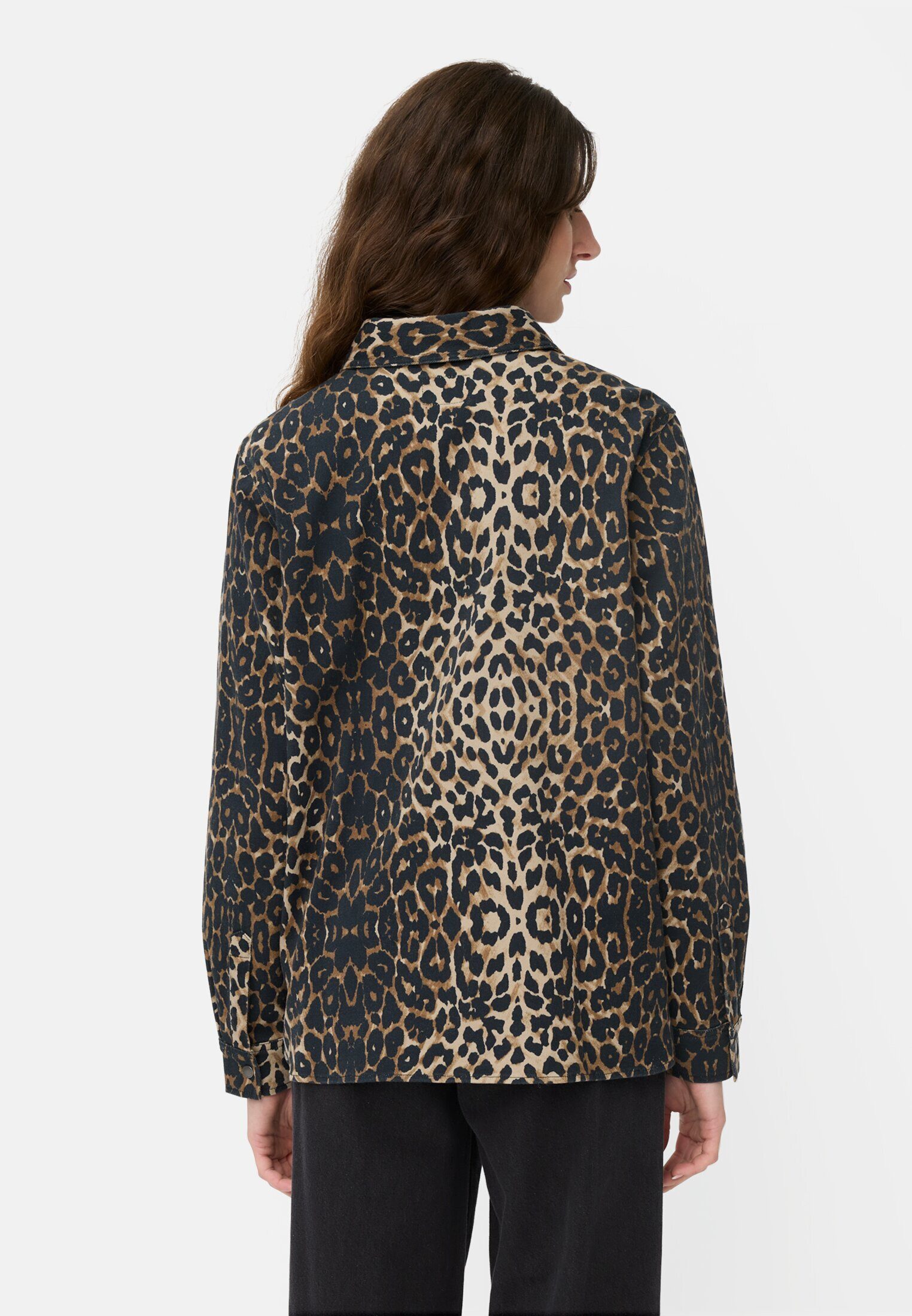 camel active Langarmbluse mit Leo-Muster Langarm Hemdblusenkragen Animal Pr günstig online kaufen