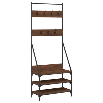 vidaXL Garderobe Kleiderständer mit Schuhablage Braun Eichen-Optik 72x34x184 cm