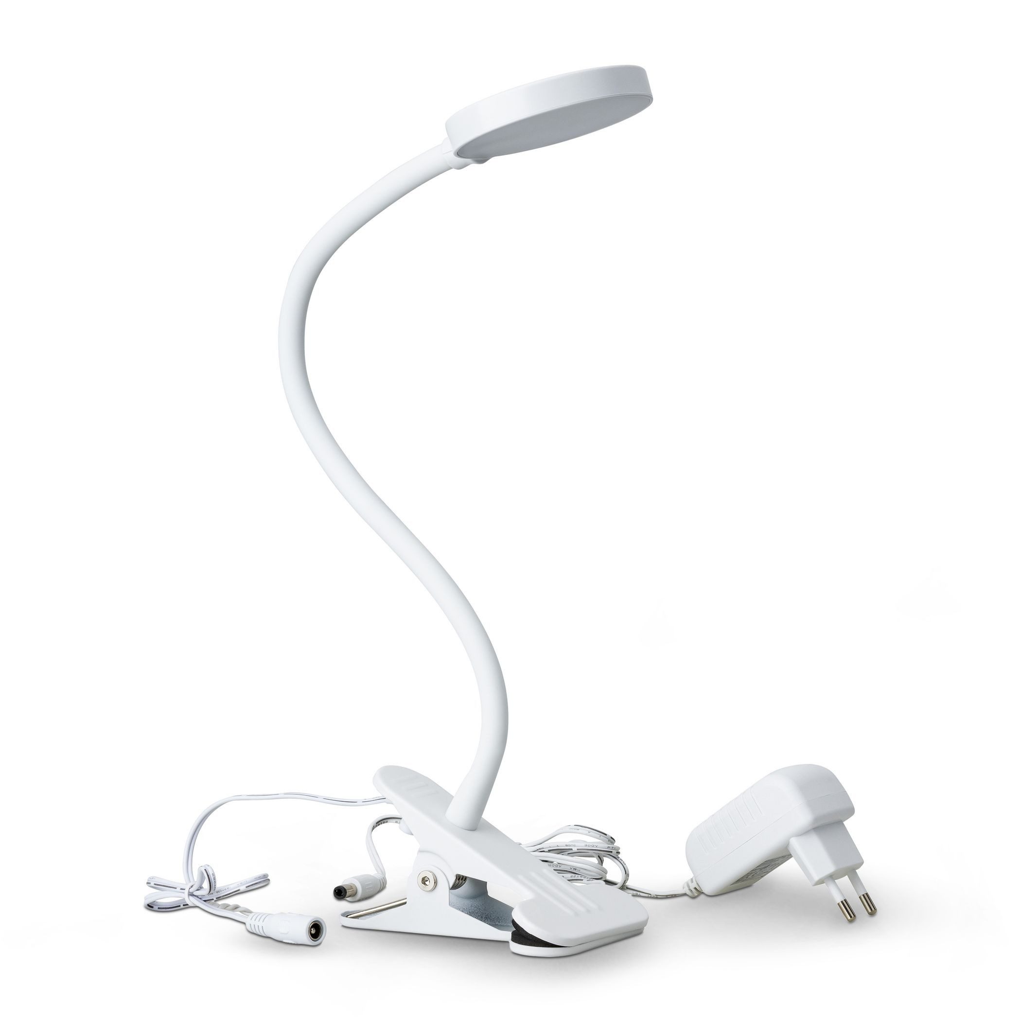 SEBSON LED Steckdosenleuchte LED Klemmlampe Bett 4W - Stecker, dimmbar, neutralweiß, Tischlampe, LED integriert, neutralweiß, Neutralweiß 4000K, 300lm, 4W, Dimmbar in 3 Stufen, inkl. Netzteil