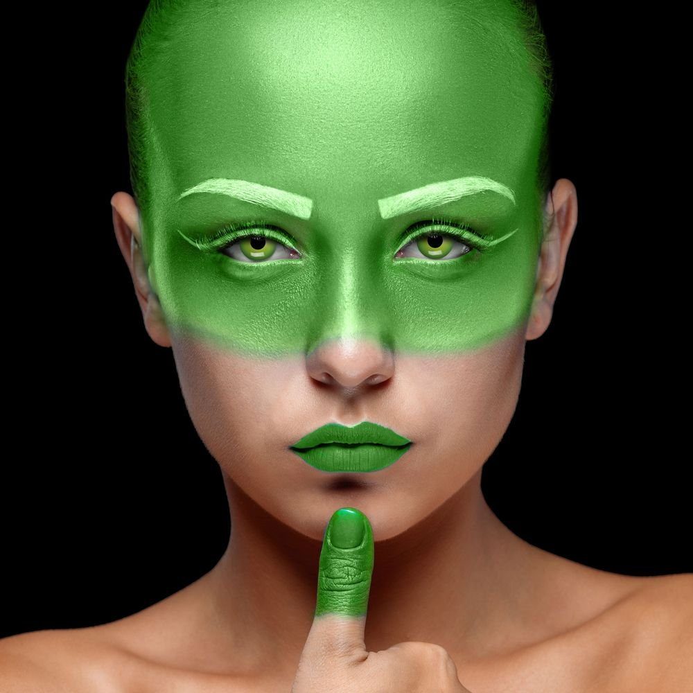 aricona Farblinsen Farbige Контактні лінзи für Halloween und Karneval in Grün, Ohne Stärke, 2 Stück