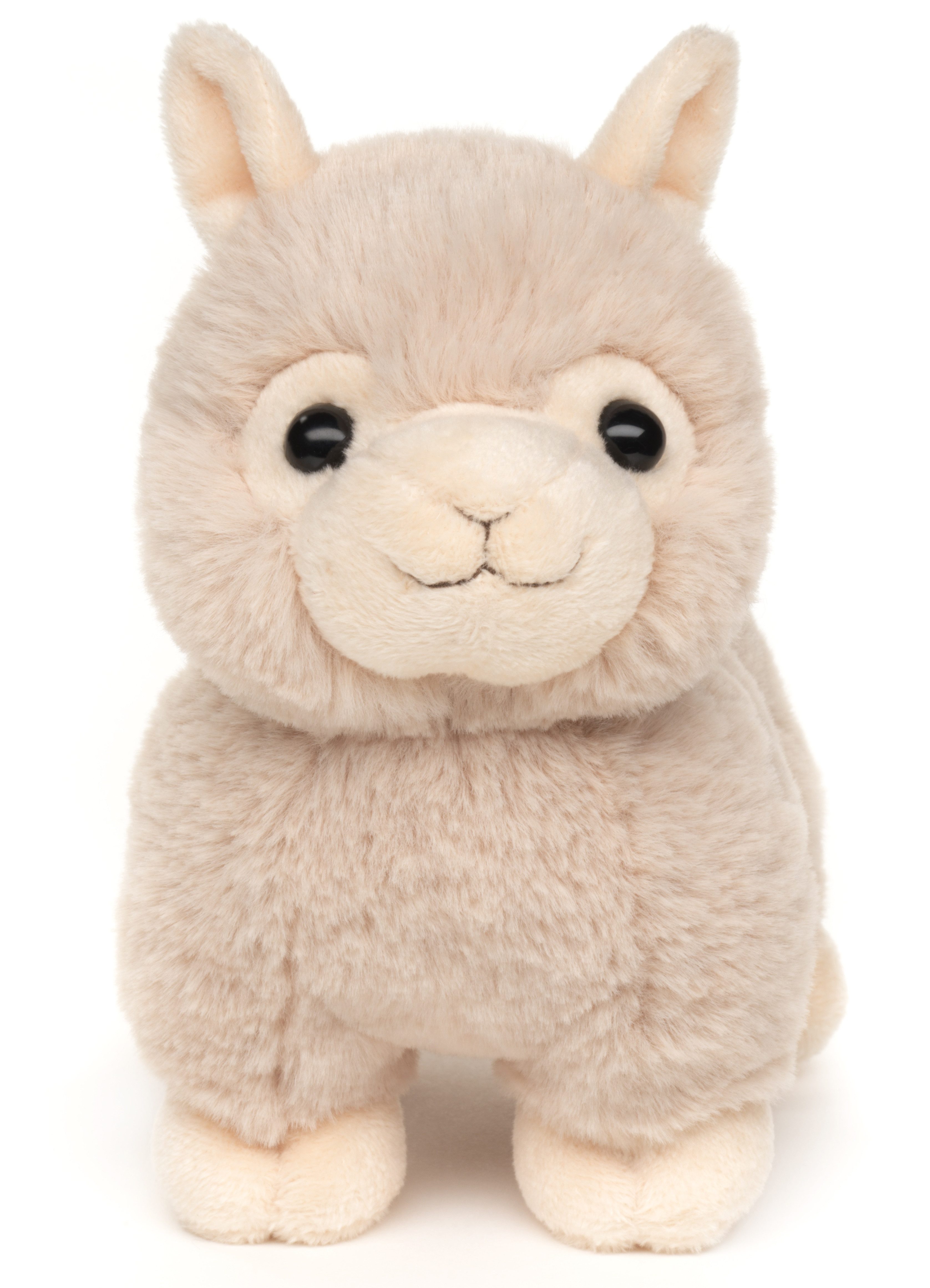 Uni-Toys Kuscheltier Alpaka, stehend - 18 cm (Länge) - Plüsch-Lama - Plüschtier, zu 100 % recyceltes Füllmaterial