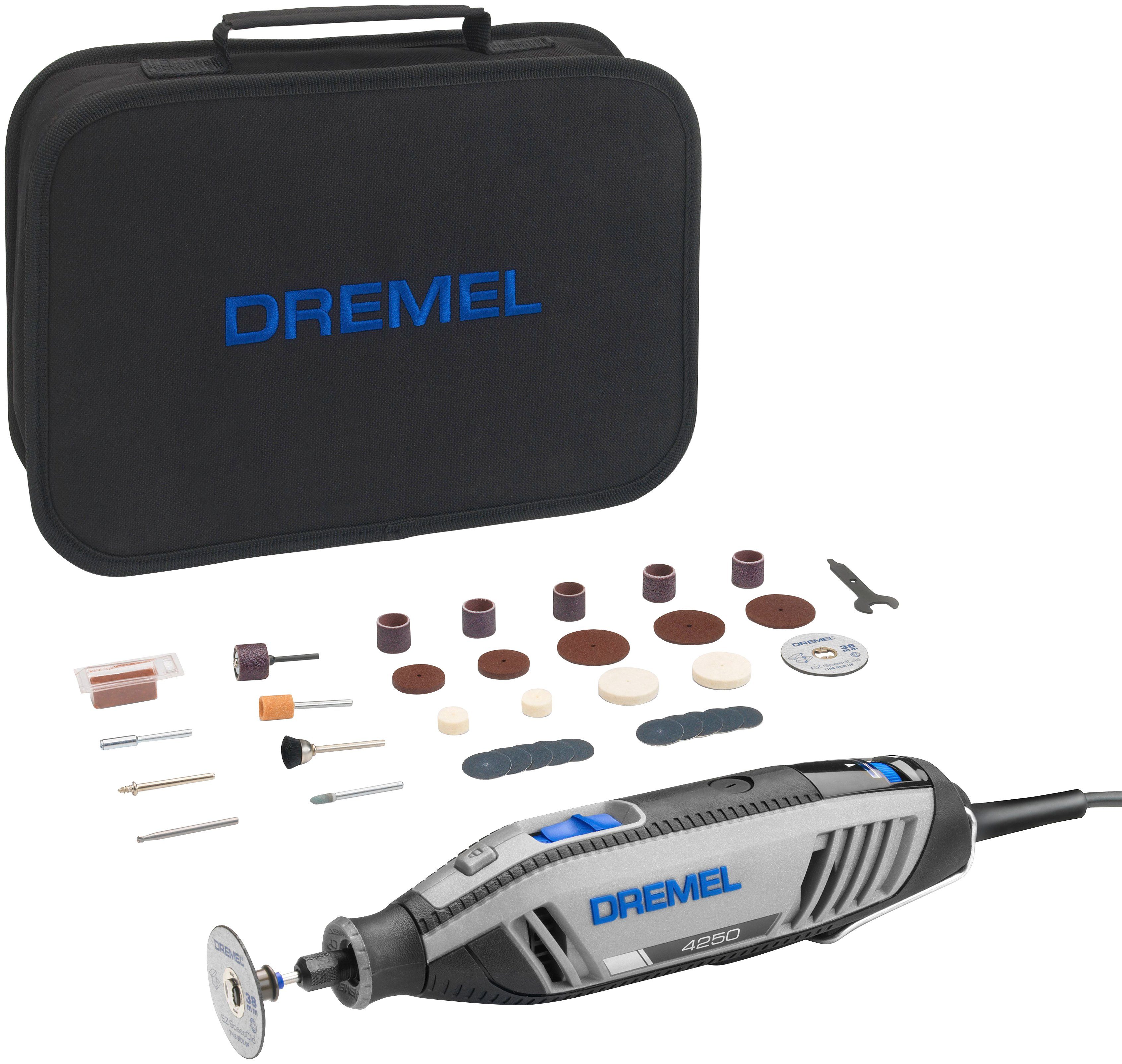 DREMEL Elektro-Multifunktionswerkzeug DREMEL® mit W, sofort Zubehörteilen, Polieren, 35 Schneiden, und 175 Gravieren 4250 dem Schleifen V, 220-240 Schmirgeln, (4250-35), Beginne mit