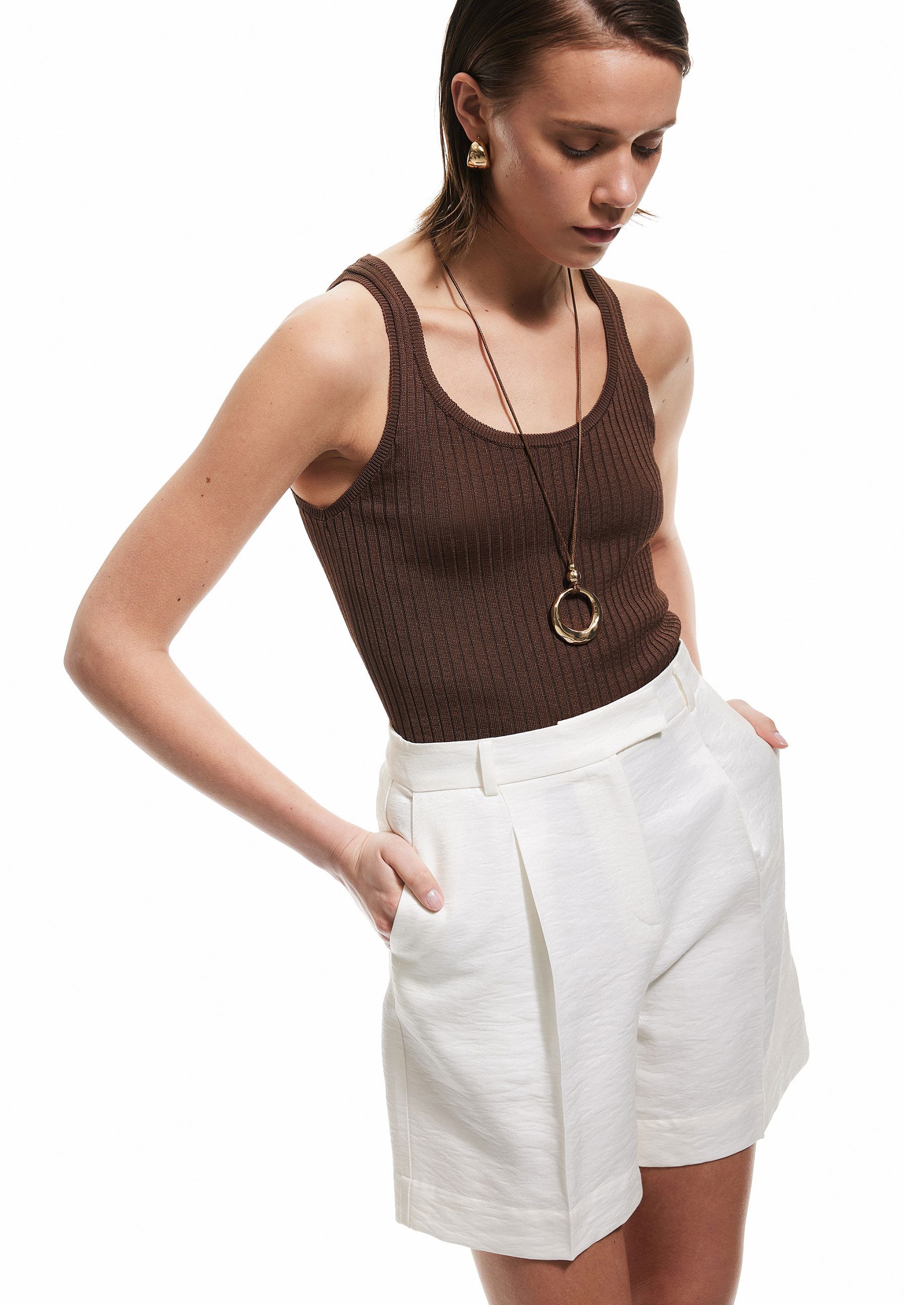 Koton Shorts Koton Viskose Hohe Taille Shorts