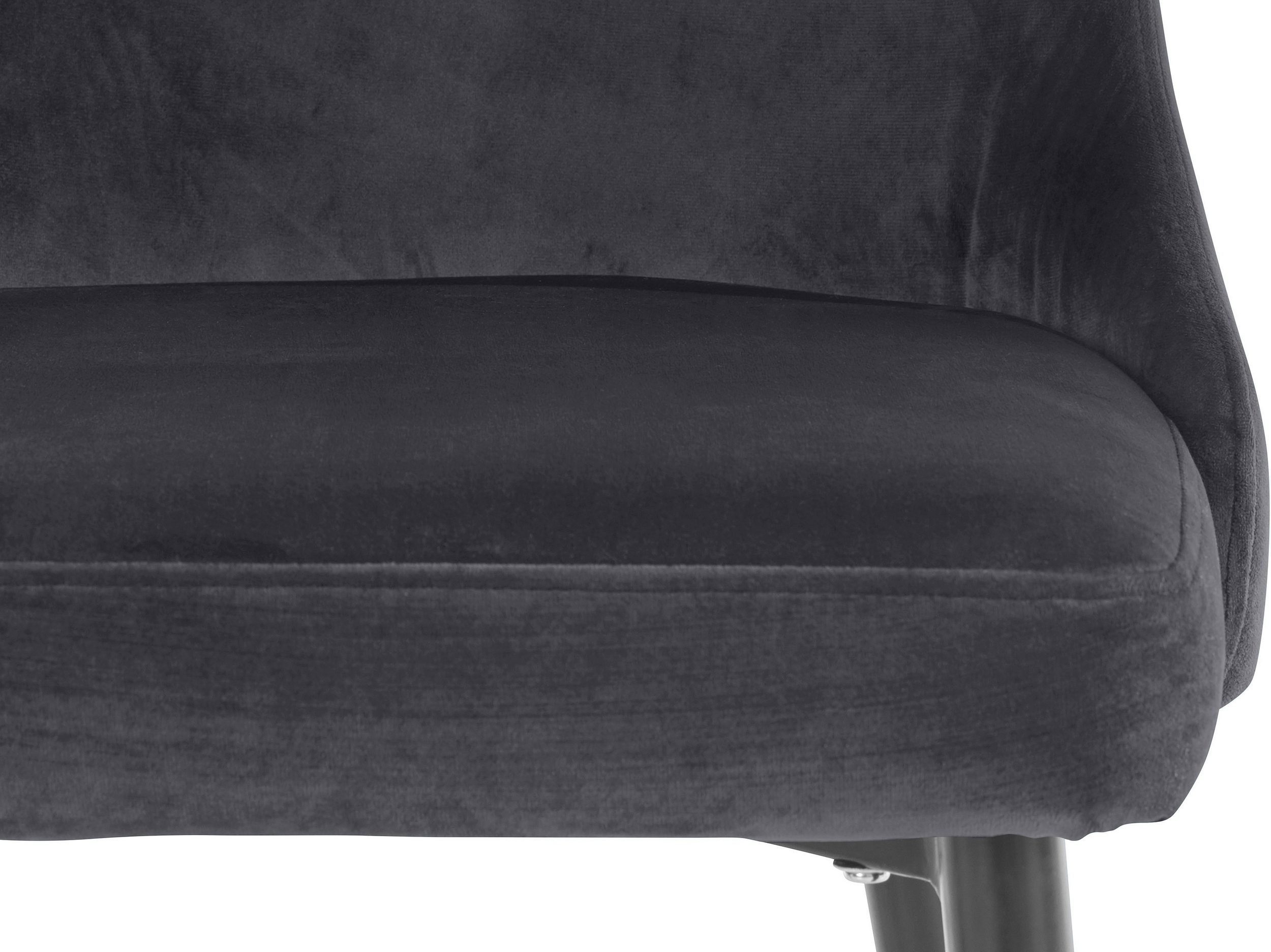 grau Metallgestell, St), loft24 Samtbezug Inge Esszimmerstuhl 2 (Set, Sitzhöhe 49 cm,