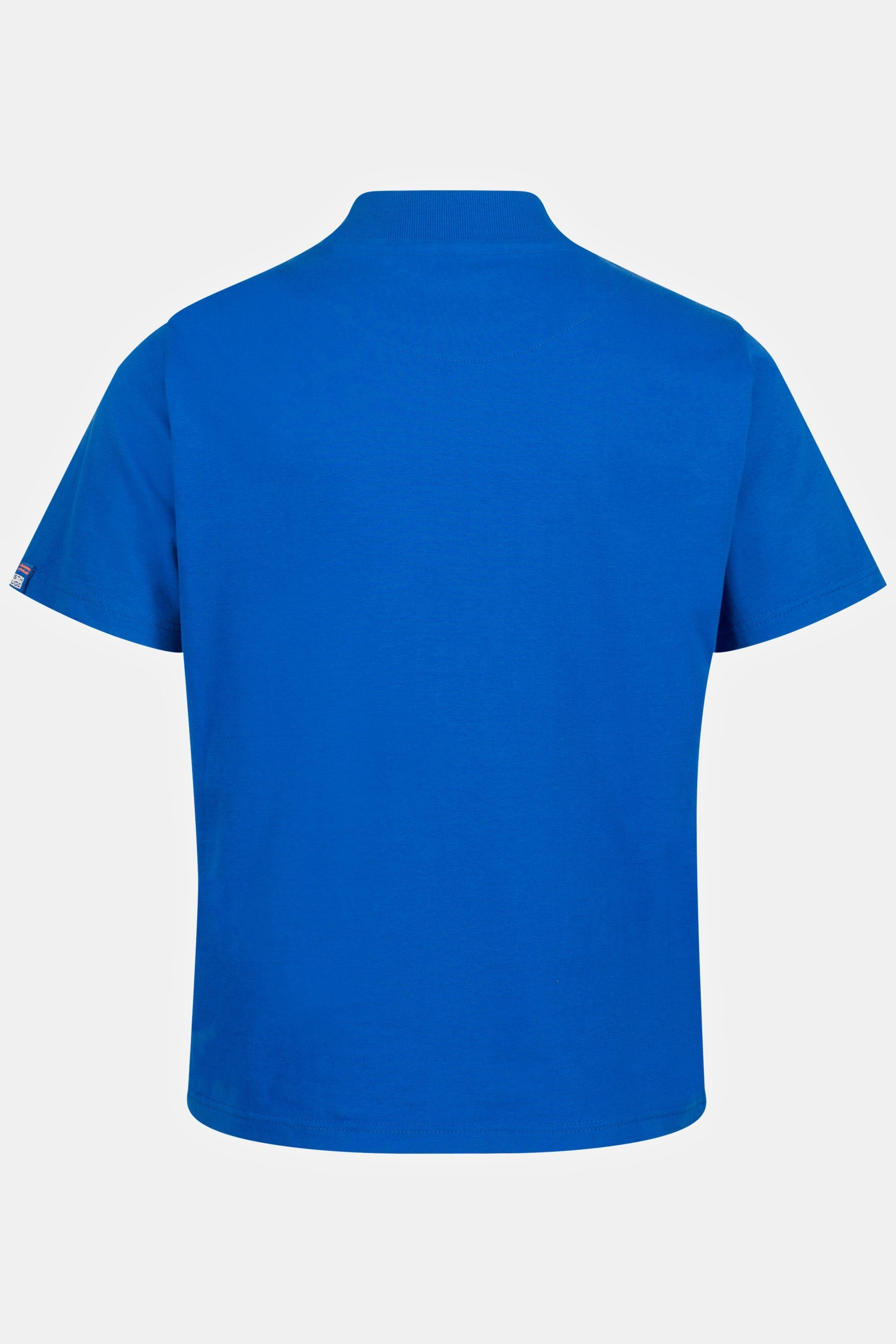 XL bis T-Shirt 8 T-Shirt STHUGE blau Halbarm STHUGE Stehkragen