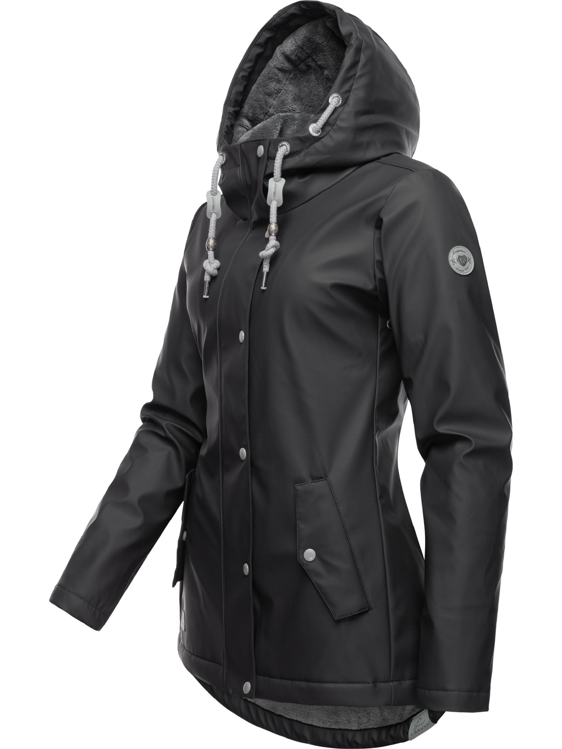 Ragwear Regenjacke "Marge" mit Kapuze warm gefütterter Damen Winter Regenma günstig online kaufen