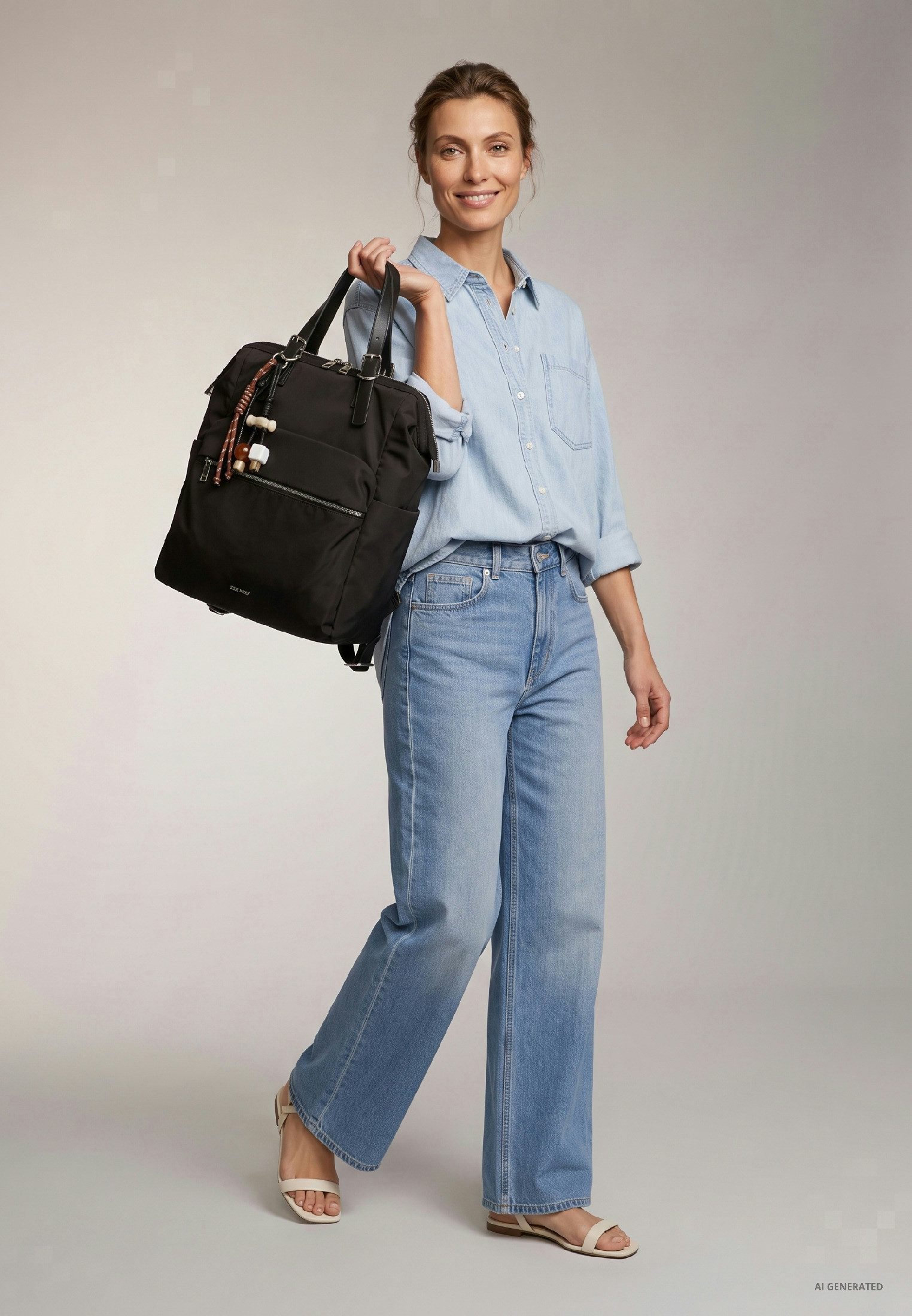SURI FREY Cityrucksack SFY Sandey, Logo Patch