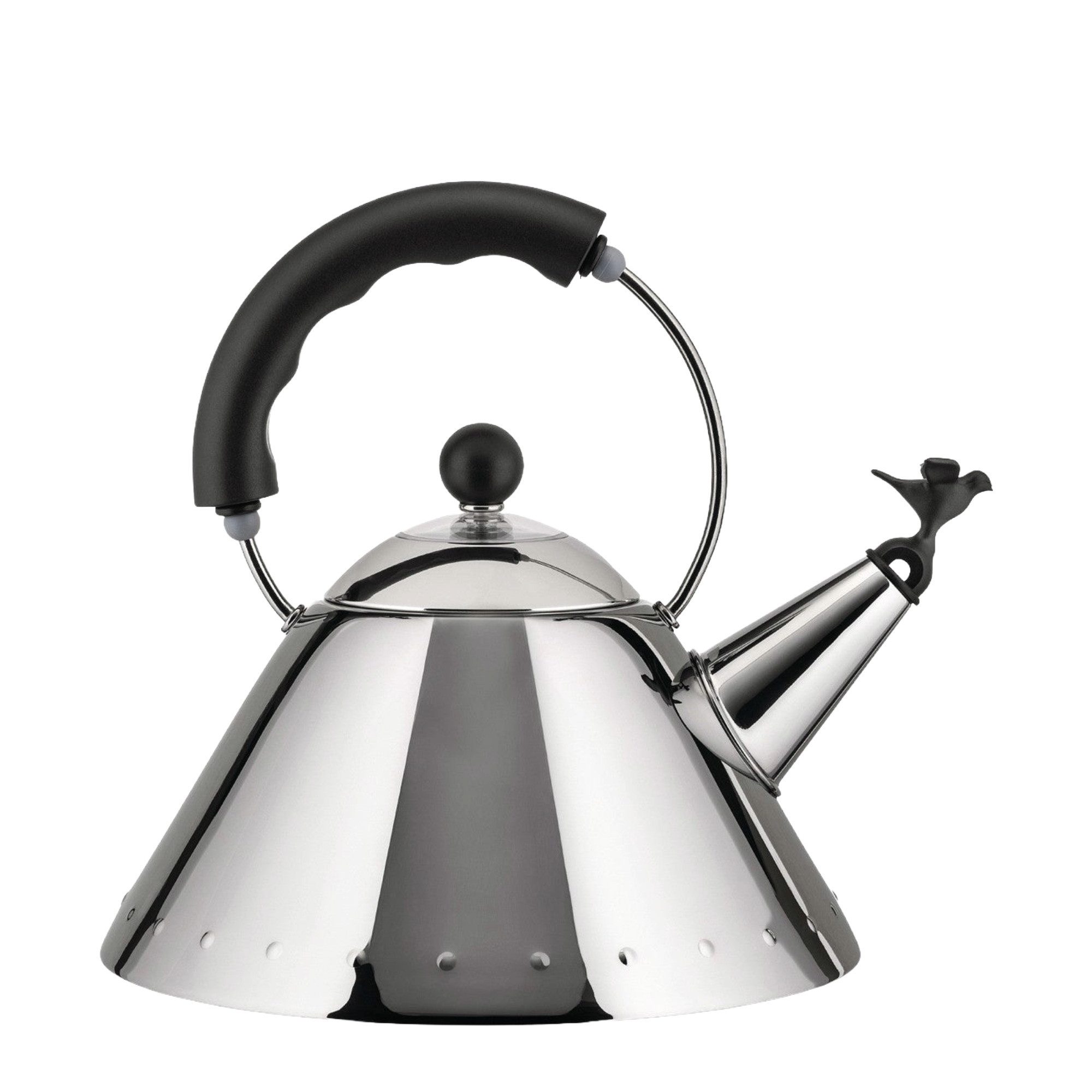 Alessi Wasserkessel Alessi 9093 Wasserkessel Schwarz, Edelstahl 18/10