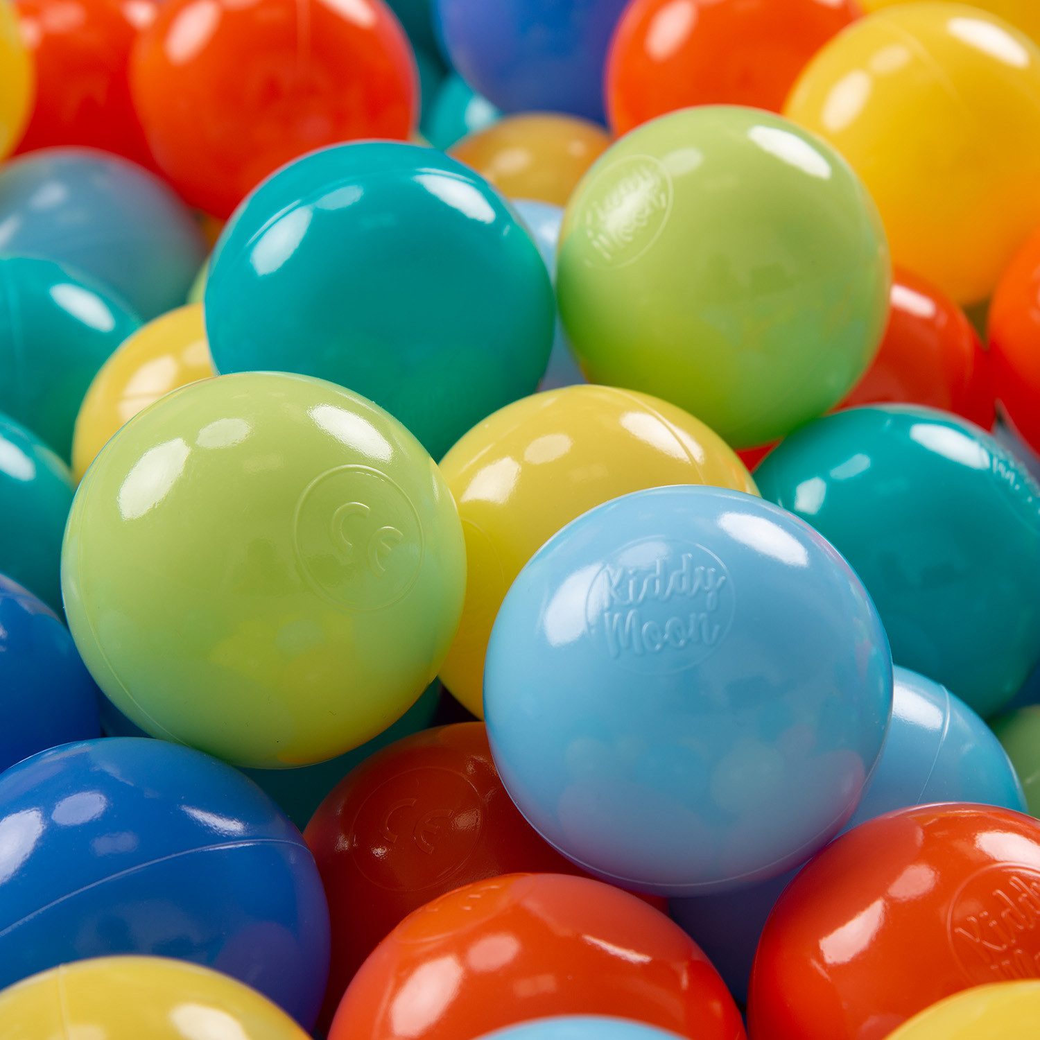 KiddyMoon Bällebad-Bälle ZK7 (Baby Plastikbälle Spielbälle, 300-St), Made in Europe
