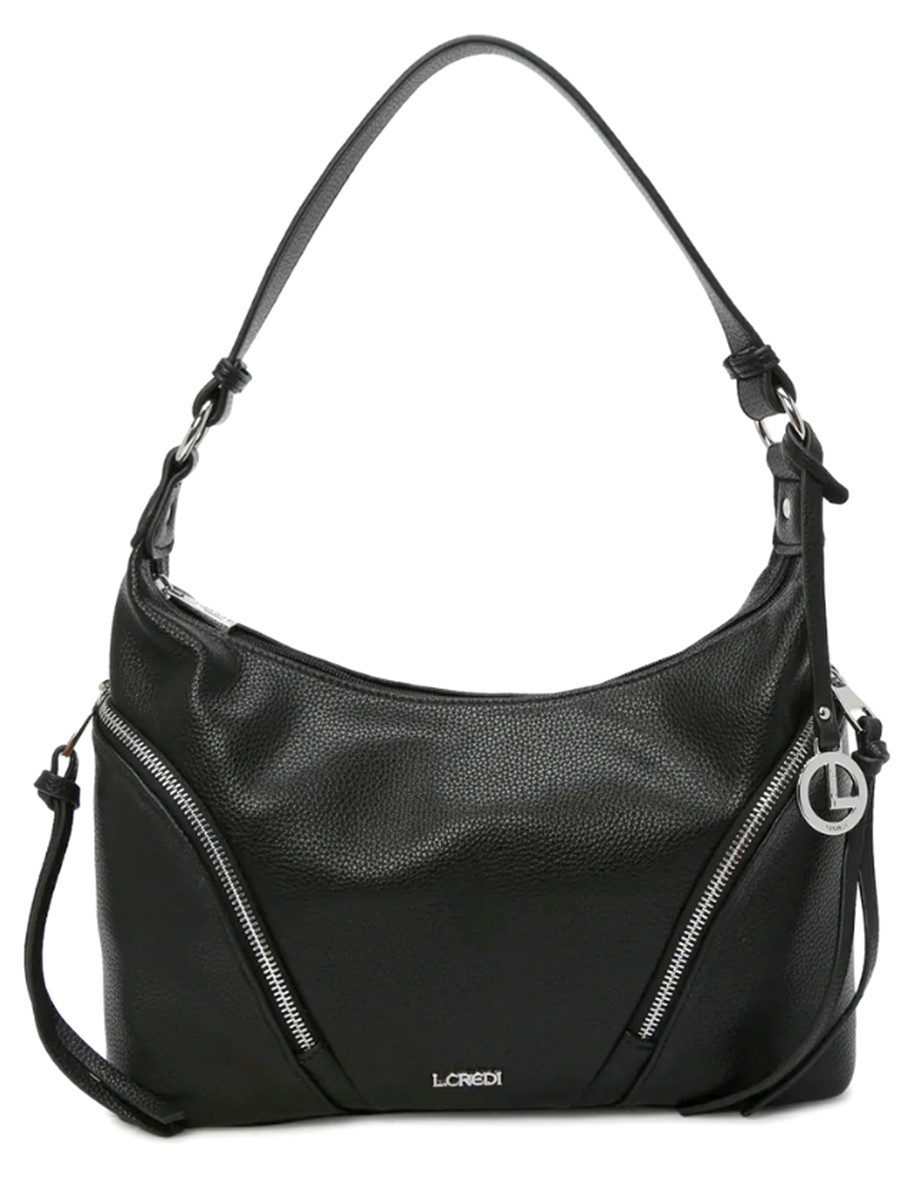 Hobo L.CREDI L.CREDI Hobo-Bag LARINA Damen-Umhängetasche Schwarz