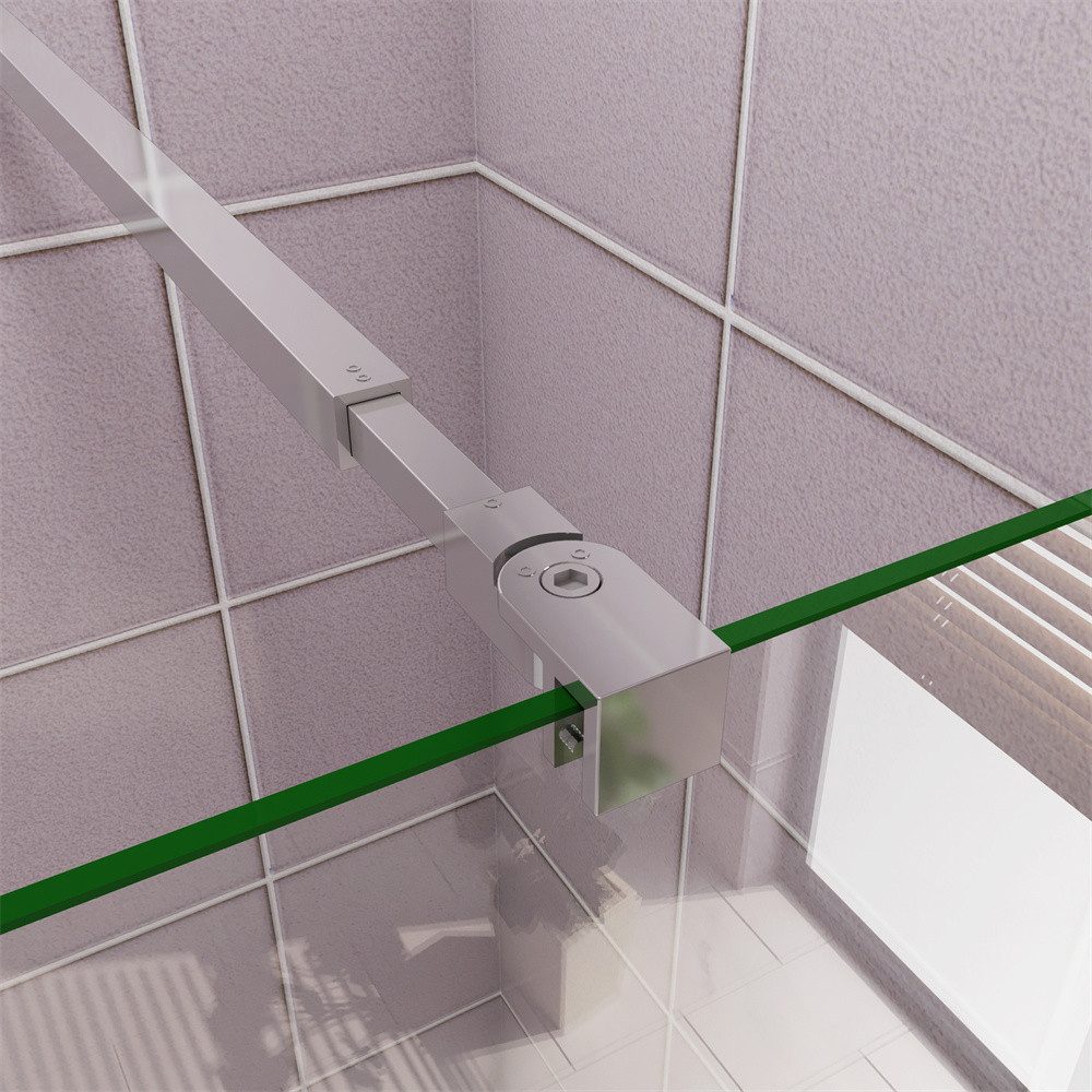 AICA Duschwand Duschwand Walk in Dusche 8/10mm Glas Klarglas Trennwand Duschkabine, Einscheibensicherheitsglas, Glas