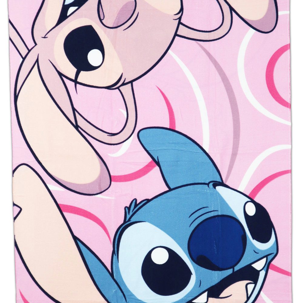 Disney Strandtuch Disney Lilo und Stitch Angel Mikrofaser Strandtuch Badetuch 70x140 cm