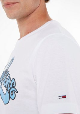 Tommy Jeans T-Shirt TJM REG COLLEGE POP TEXT TEE mit großem Logo-Frontmotiv