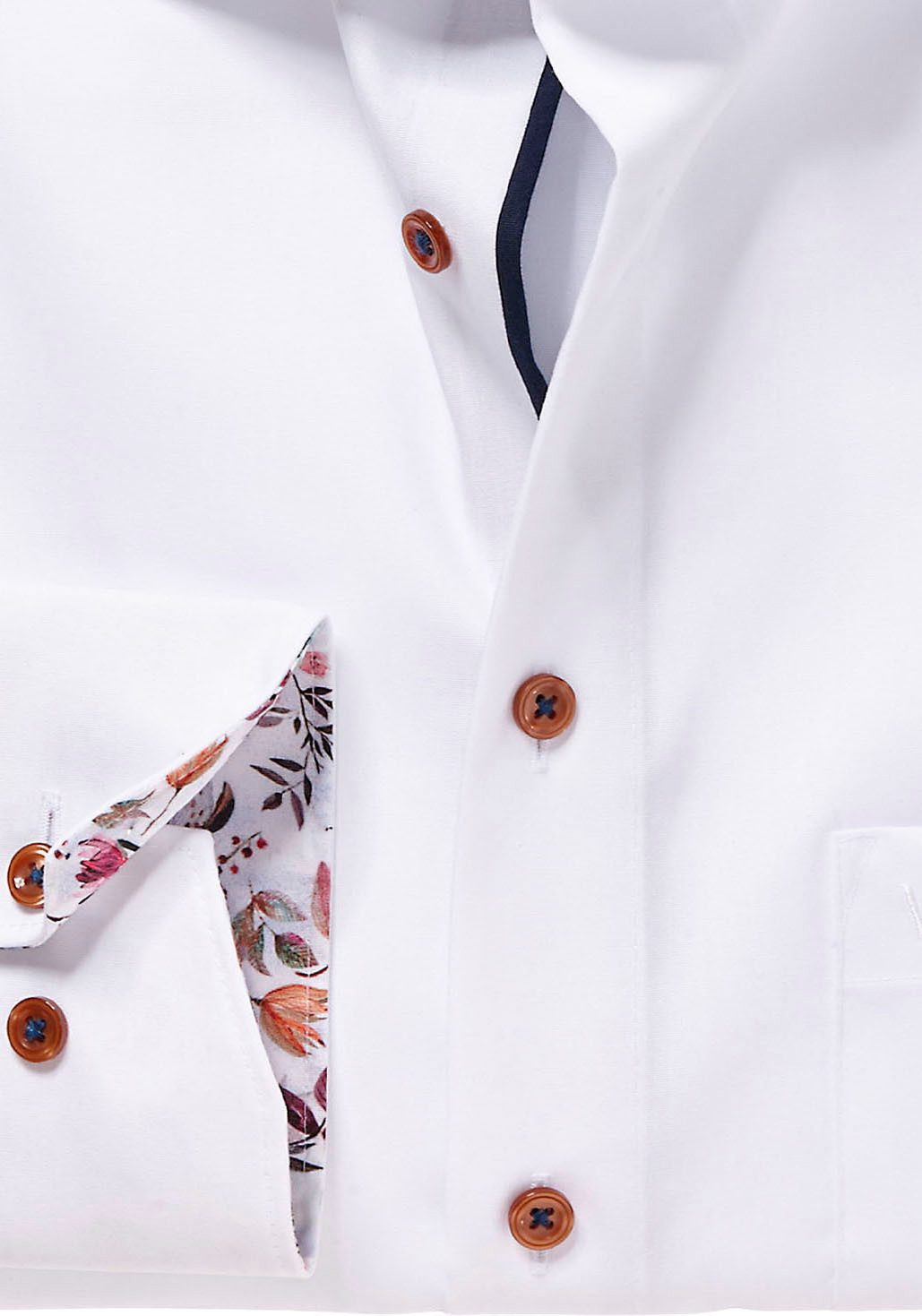 MARVELIS Langarmhemd mit New-Kentkragen, modern fit, bügelfrei