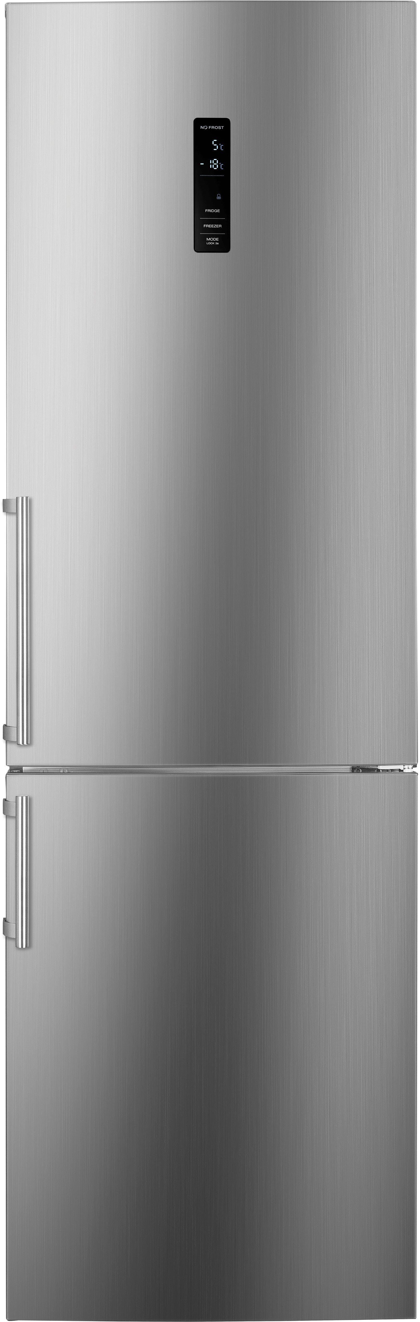 Hanseatic Kühl-/Gefrierkombination HKGK19560CNFDI, 195 cm hoch, 60 cm breit, Schnellgefrierfunktion, Eco-Modus, NoFrost, Display, Türalarm