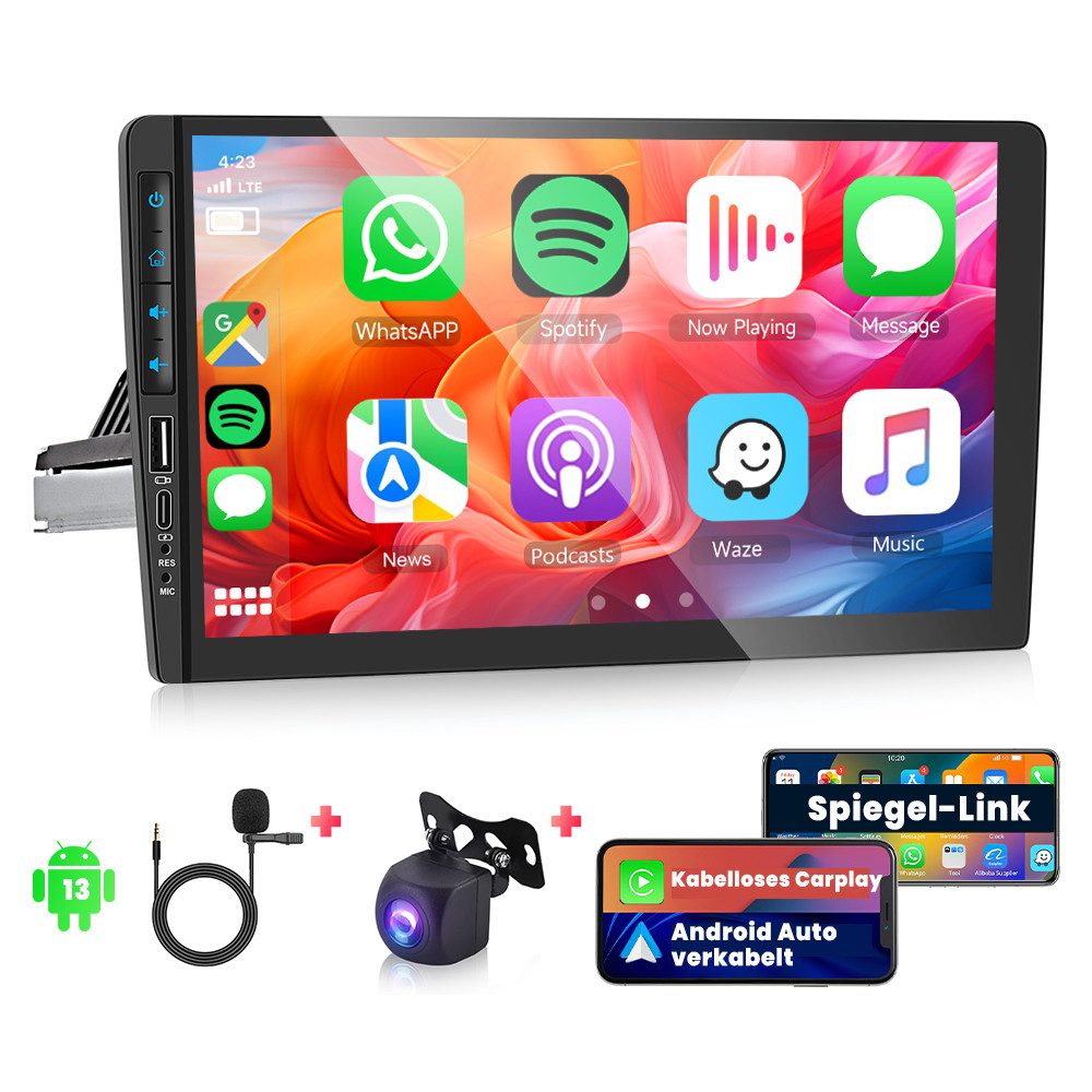 9'' Android 13.0 1 Din GPS Auto-Spieler HD 1080P (2+64G) Autoradio