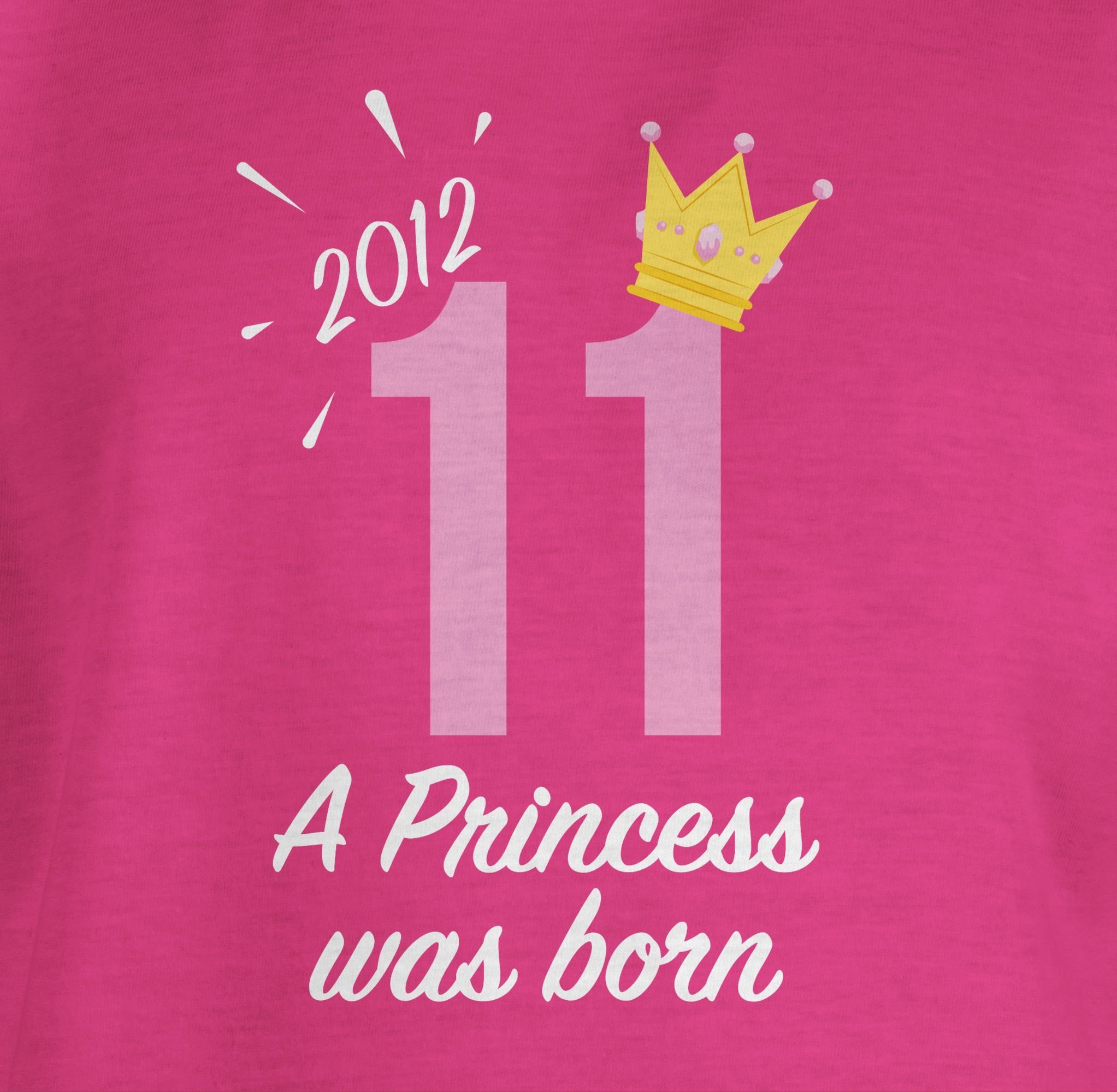 Shirtracer T-Shirt Mädchen Geburtstag Princess 11. 2012 Fuchsia 2 Elfter