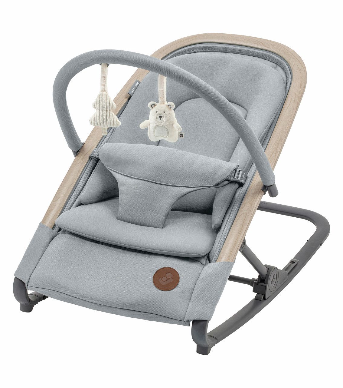 Maxi-Cosi Babywippe MC KORI BEYOND GREY ECO, Super bequemes Kissen für Neugeborene  2-in-1-Wippe  Mit einer Hand…