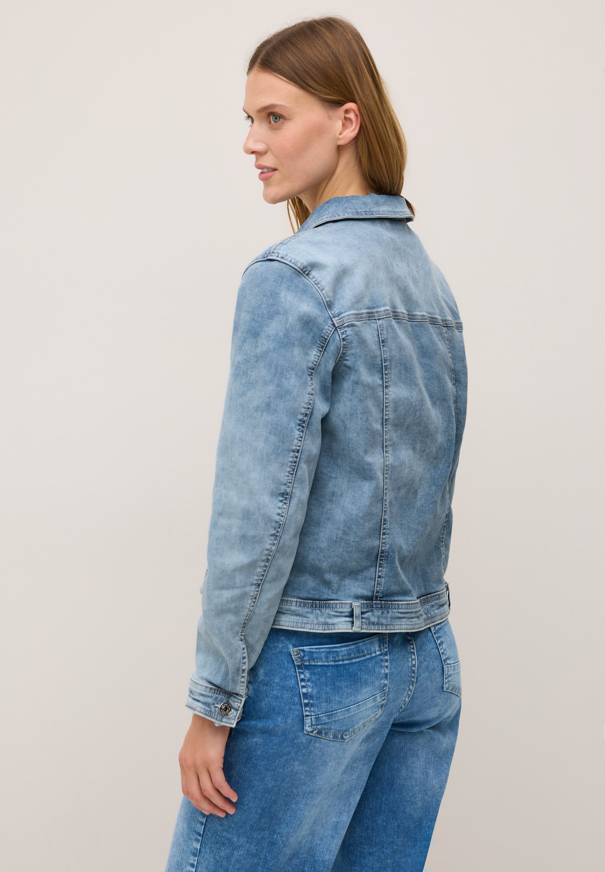 CECIL Jeansjacke aus Baumwolle mit Stretchanteil