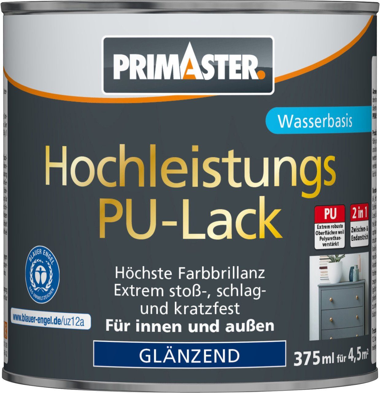 Primaster ml 3000 PU-Lack Acryl-Buntlack RAL 375 Primaster feuerrot