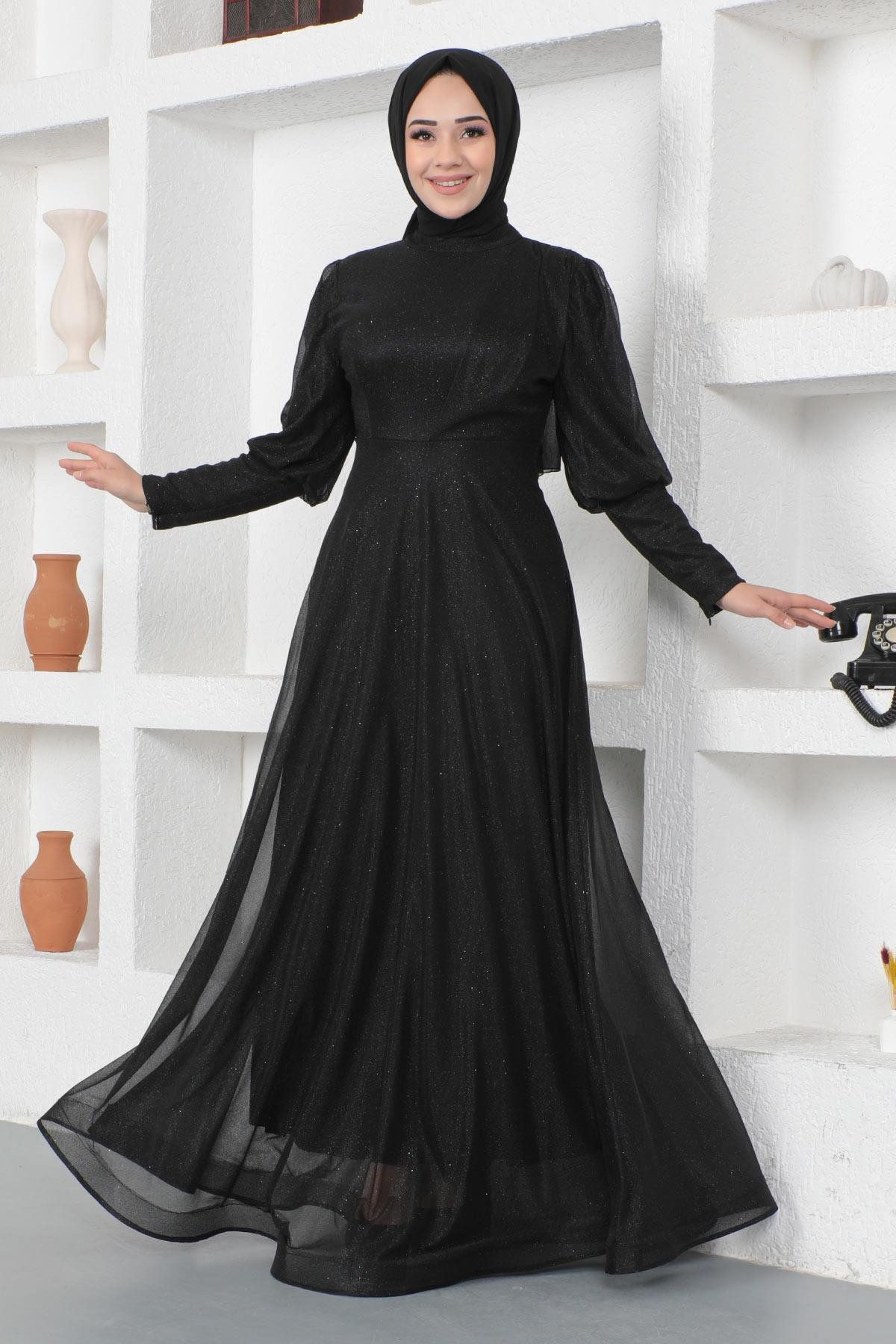 MODAMİHRAM Midikleid KleidZip Detail Glitzer Abendkleid günstig online kaufen