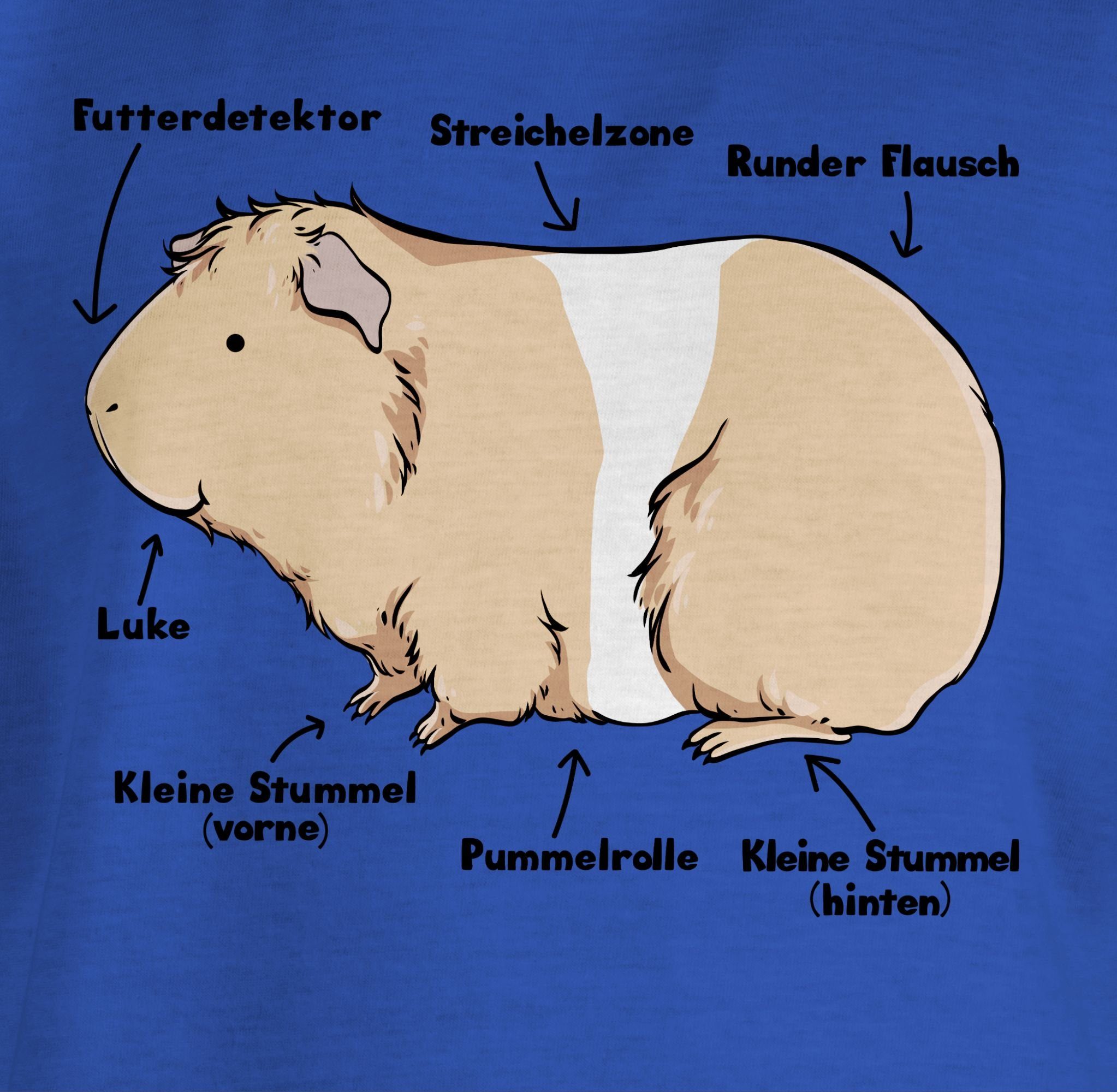 Kinder Kids (Gr. 92 -146) Shirtracer T-Shirt Meerschwein Anatomie - Tiermotiv Animal Print - Mädchen Kinder T-Shirt Animalprint 