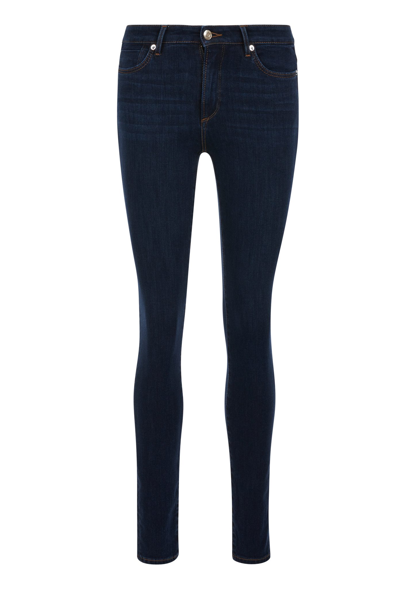 s.Oliver 5-Pocket-Jeans Jeans Izabell / Skinny Fit / Mid Rise / Skinny Leg Label-Patch dark blue