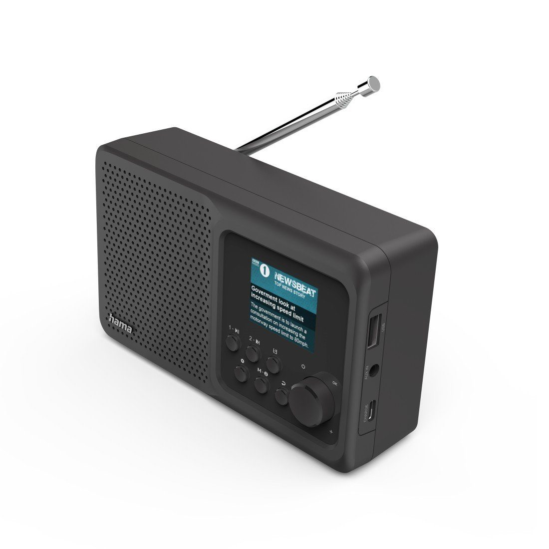 Hama Digitalradio klein MP3, (DAB) AUX, Akku) USB, Internetradio) (Digitalradio (Bluetooth, Digitalradio tragbar, DAB+, CD, (DAB)