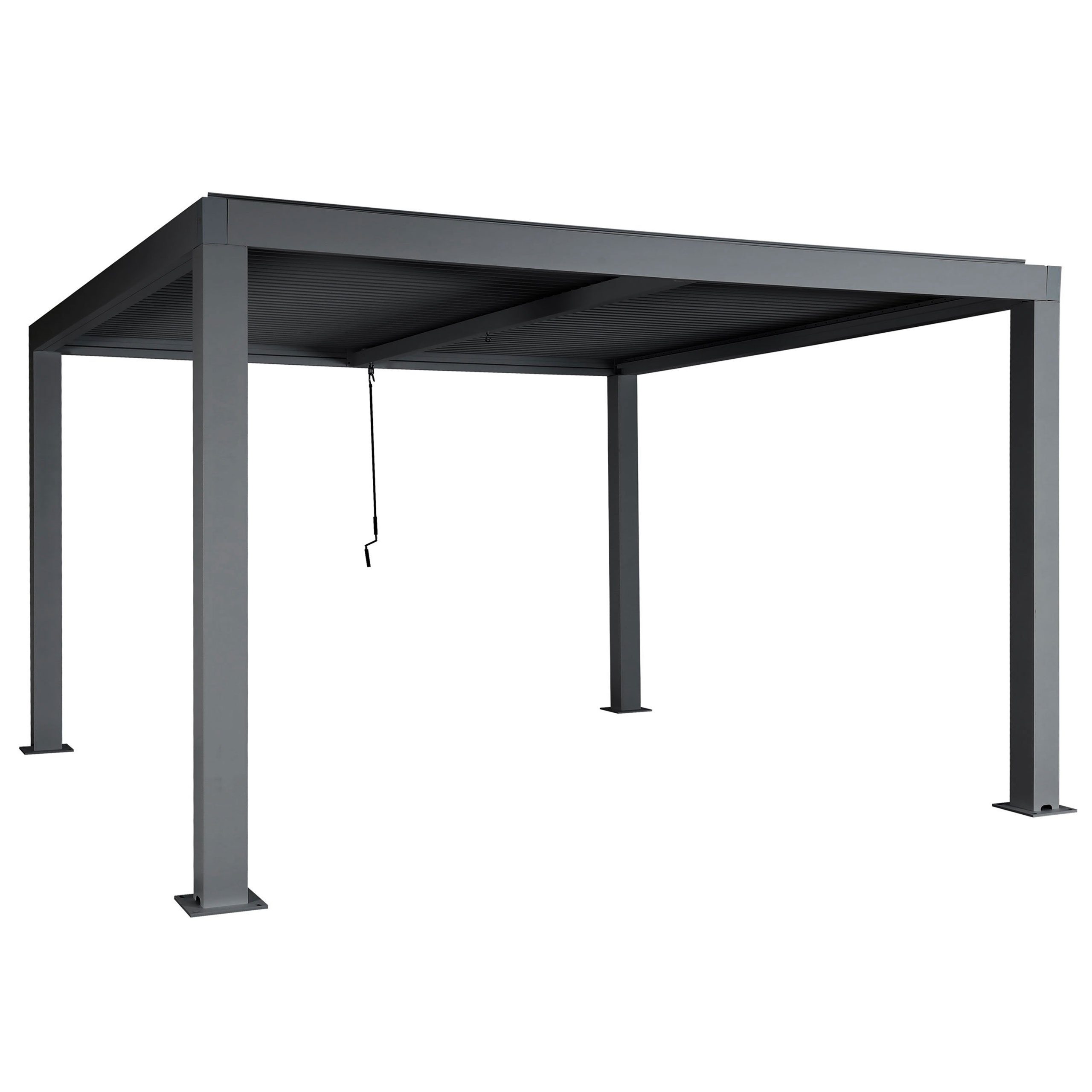 MCW Pergola MCW-L46-10-3x4, BxTxH: 400x300x220 cm, Dach mit drehbaren Lamellen, Windresistenz bis zu 100 km/h