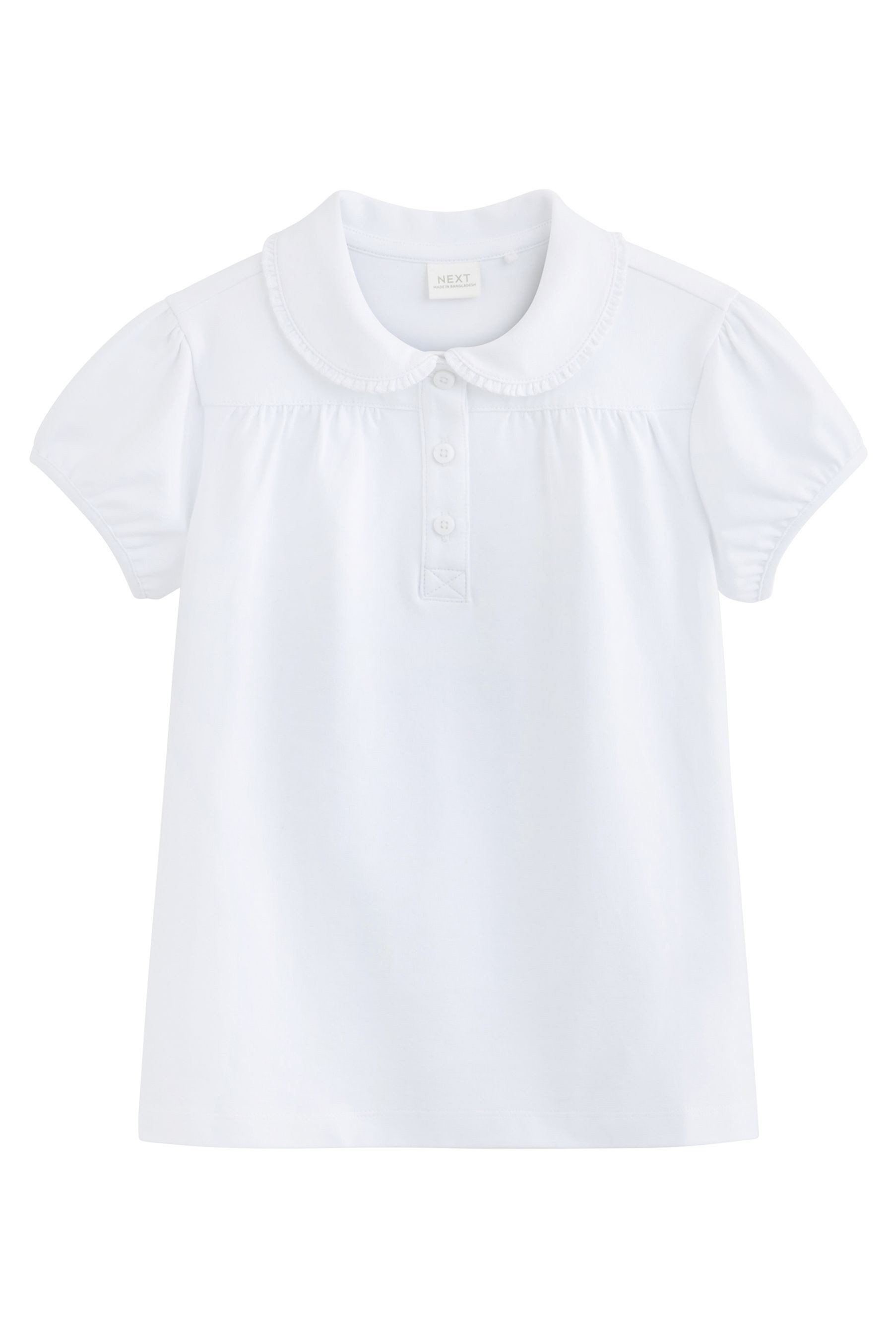 Poloshirt Jersey-Oberteil aus Stretch-Baumwolle mit Kragen