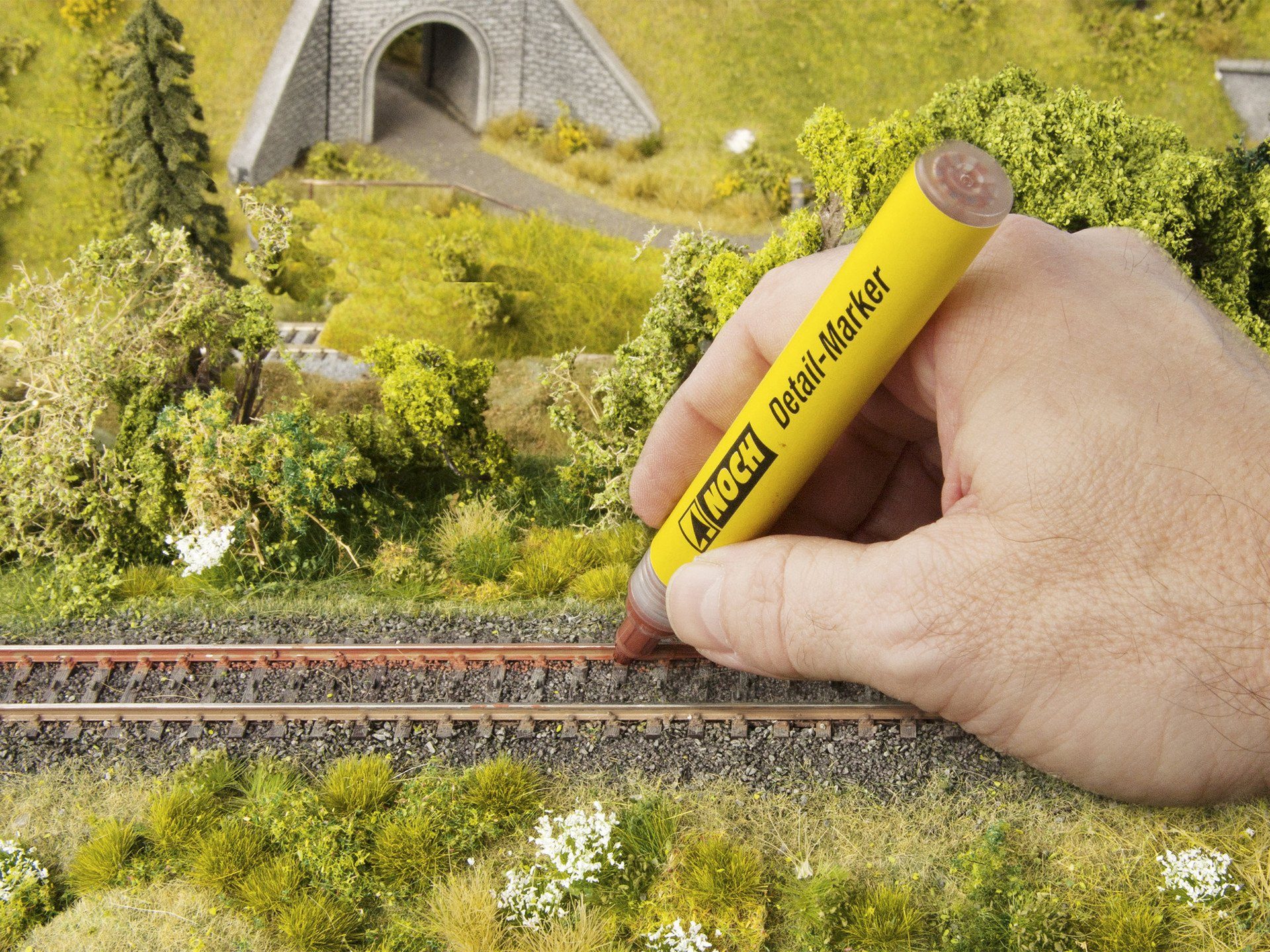 Modelleisenbahn-Spielunterlage Detail-Marker, wasserbasierte Acrylfarbe Set, 6 Fa