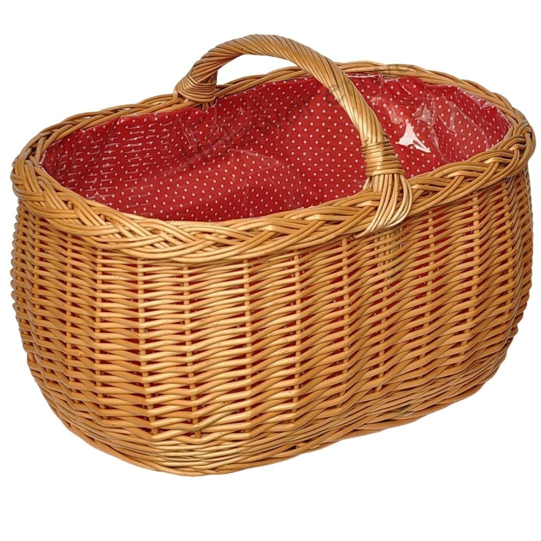 YULKA Einkaufskorb Weidenkorb BAGI ROT 2 Autkorb mit Henkel, 48 l, ökologis günstig online kaufen