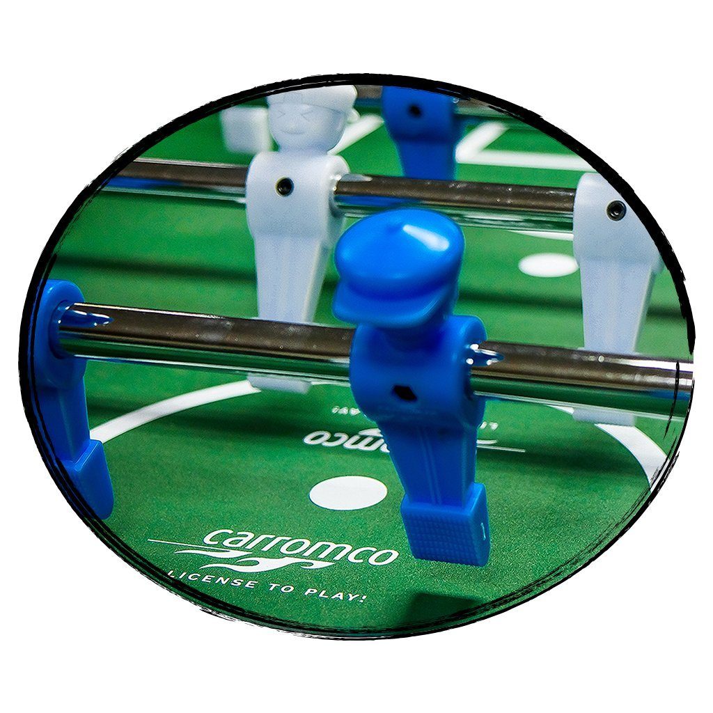 Carromco Fußballtisch in Stadium-XT Kickertisch Turniergröße Tischkicker (blau),