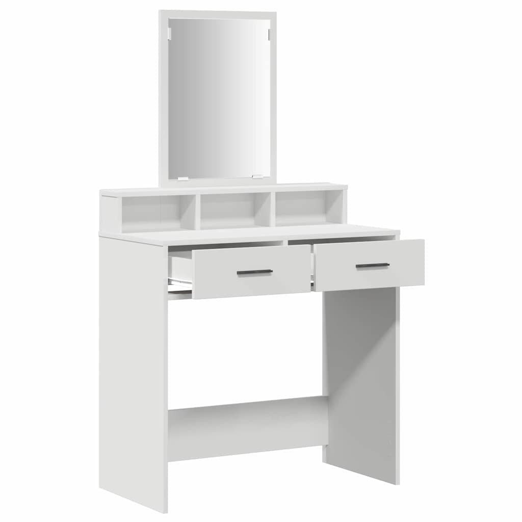 vidaXL Schminktisch Schminktisch Weiß 79 x 41 x 140 cm Holzwerkstoff (1-St) – Bild 5 von 5