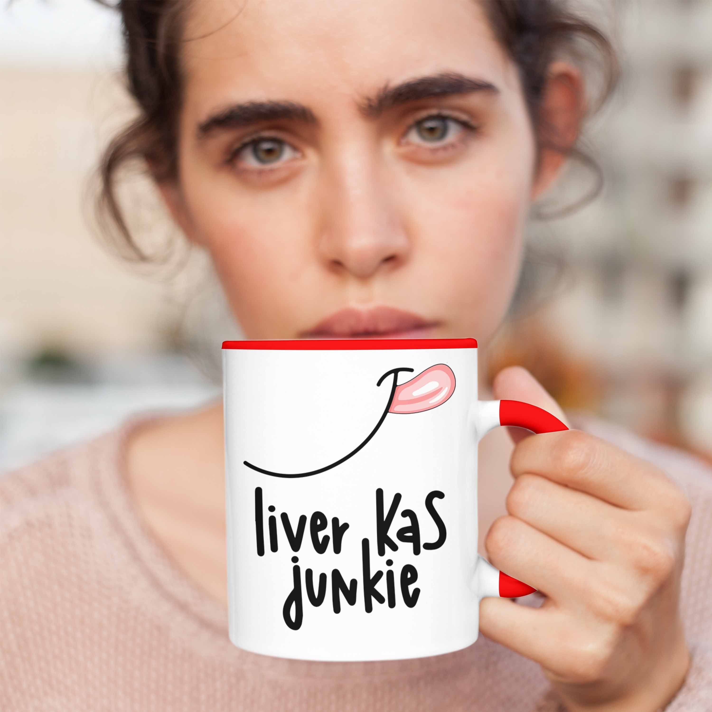 Liver Brötchen Tasse Tasse Junkie Li Kas Trendation Leberkäse Rot Junkie Geschenk Leberkäse