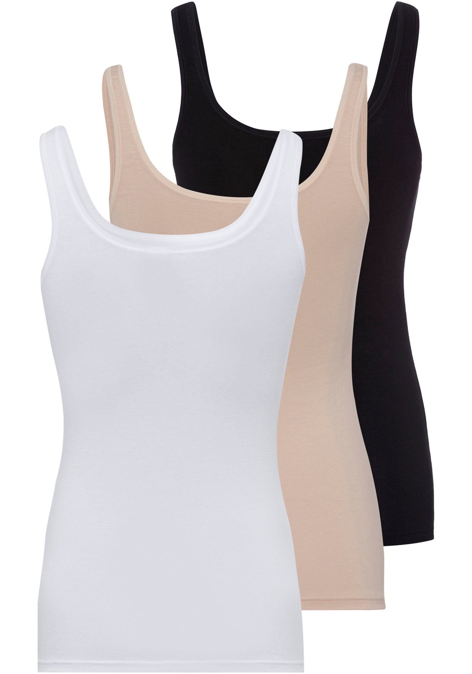 Kassierer/Kassiererin Skiny Unterhemd Cotton (3-St) Tank Top