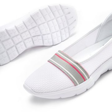 LASCANA Slipper "Slip On" federleichter Sneaker, Halbschuh aus Mesh Material VEGAN