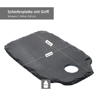 Ritzenhoff & Breker Servierplatte Ritzenhoff 6x Schieferplatten 26x16,5cm Untersetzer Servier-Teller, Schiefer
