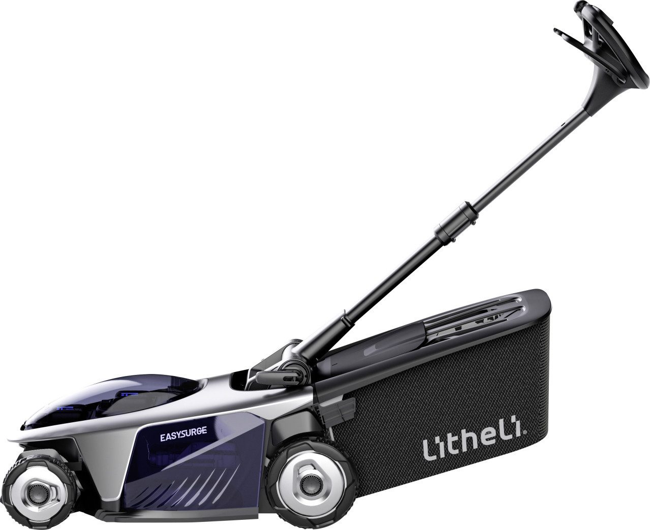 LITHELI Akkurasenmäher Litheli Akku-Rasenmäher EasySurge 2 x 20 V inkl. 2, Mit Akku + Ladegerät Radantrieb