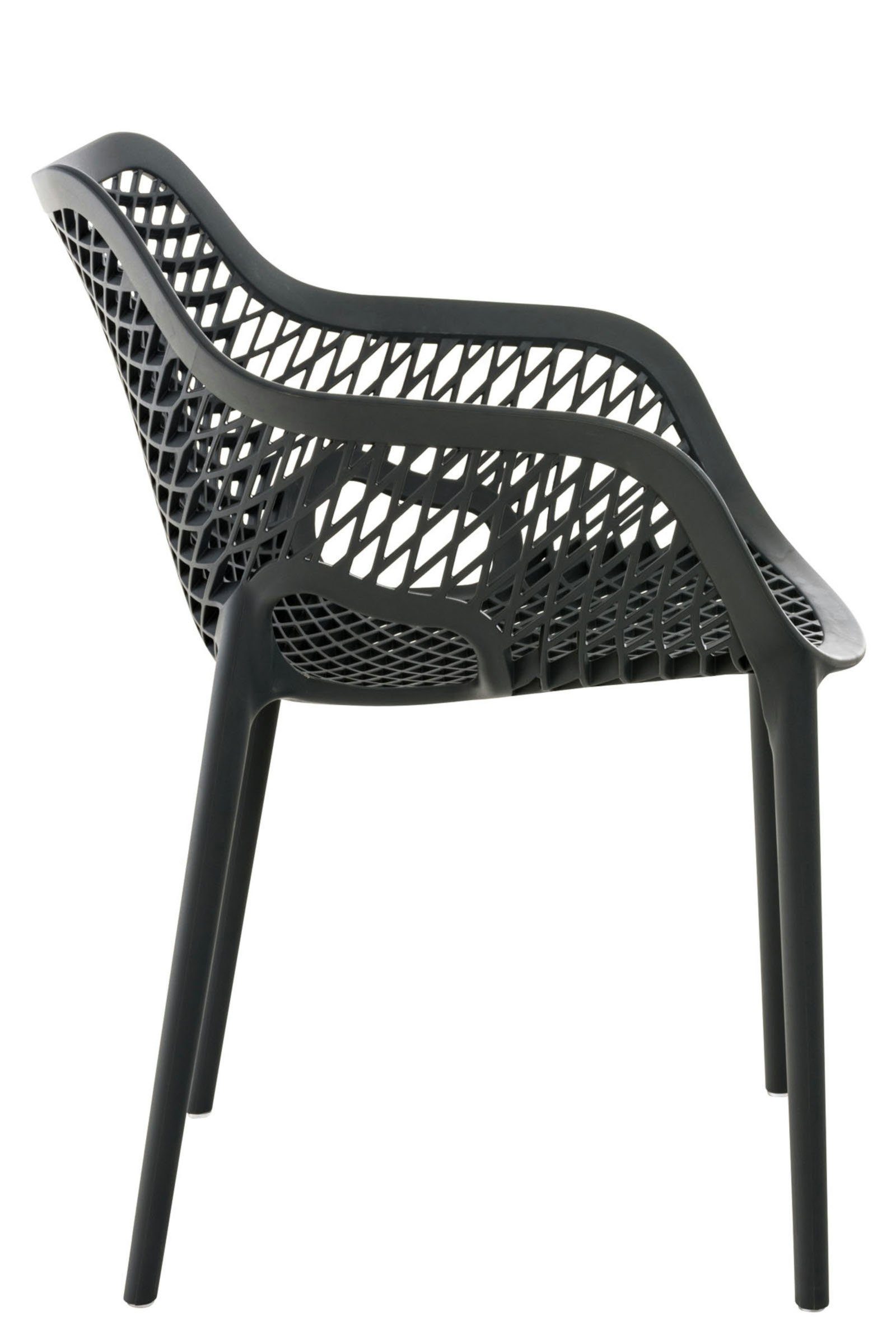XL Gartenstuhl Set), dunkelgrau Air (4er Outdoor-Stühle, mit CLP Wabenmuster