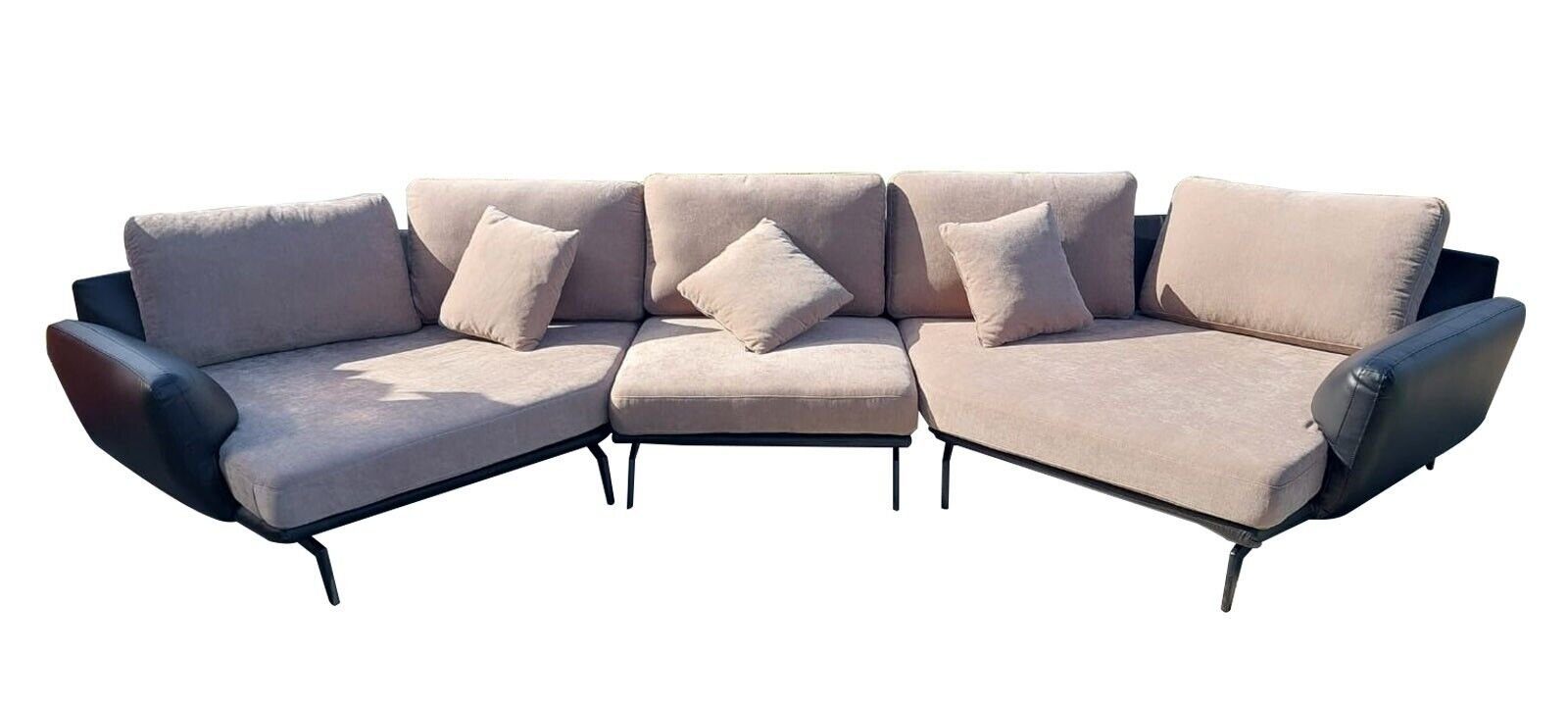 JVmoebel Wohnlandschaft Modern U-Form Ecksofa Beige Wohnzimmer Sitz SOFORT, 1 Teile, Made in Europa