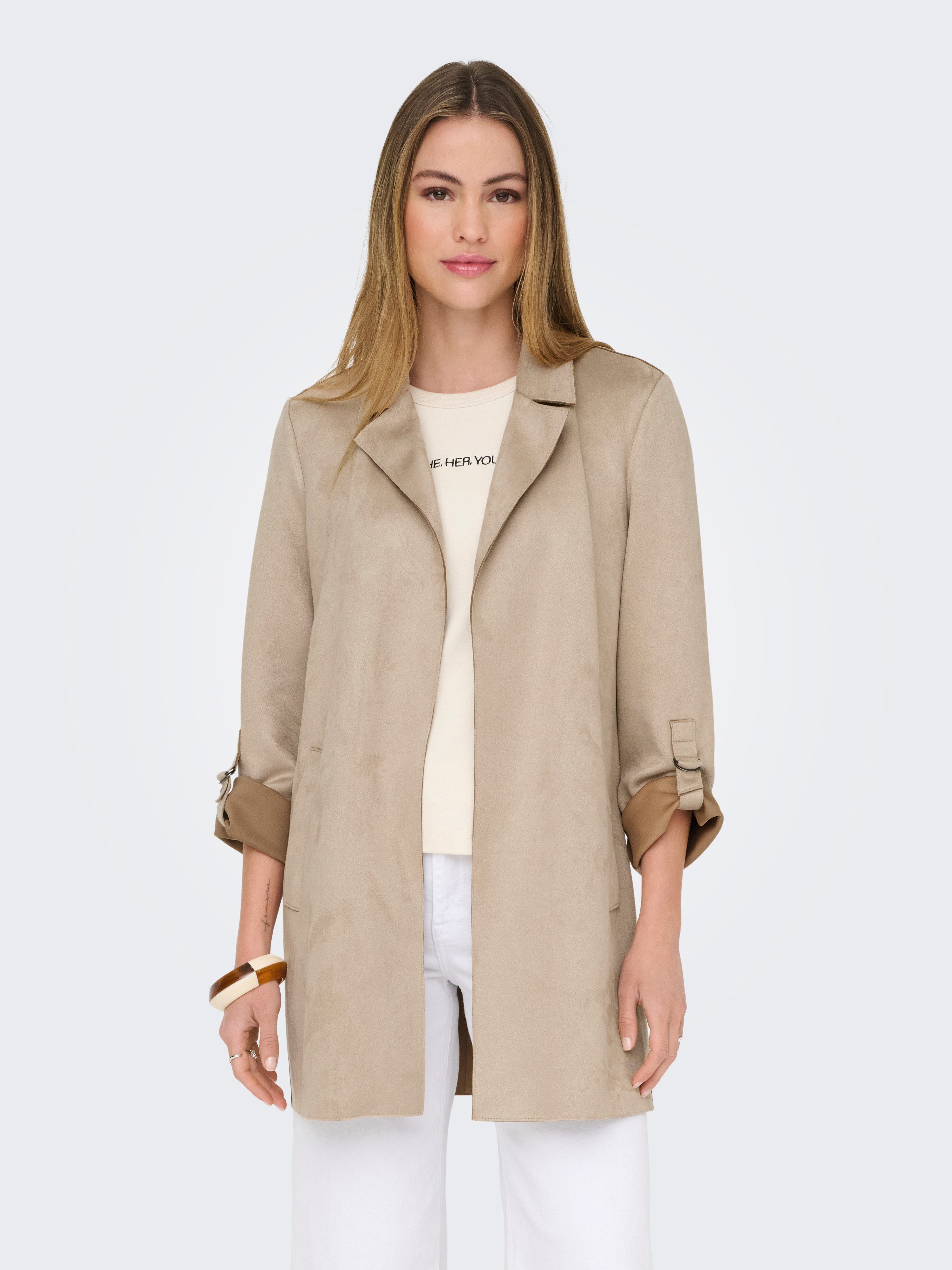 ONLY Langjacke ONLJOLINE FAUX SUEDE COAT LIFE CC OTW mit Reverskragen, weic günstig online kaufen