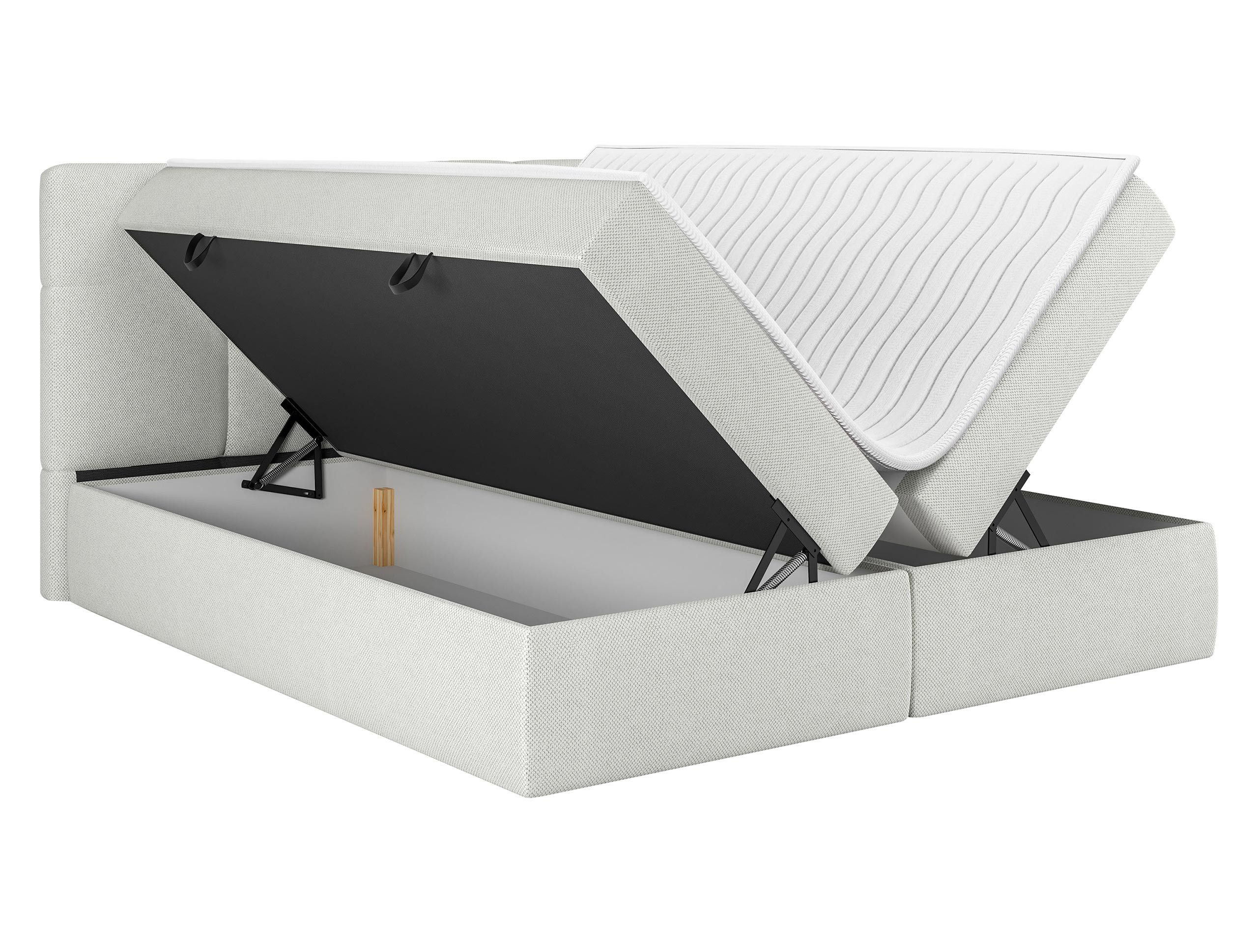 MIRJAN24 Boxspringbett Figaro (mit zwei Bettkästen), 140/160/180 cm, Bonellfederkernmatratze, Topper
