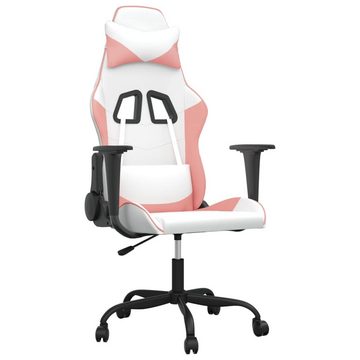 vidaXL Bürostuhl Gaming-Stuhl Weiß und Rosa Kunstleder