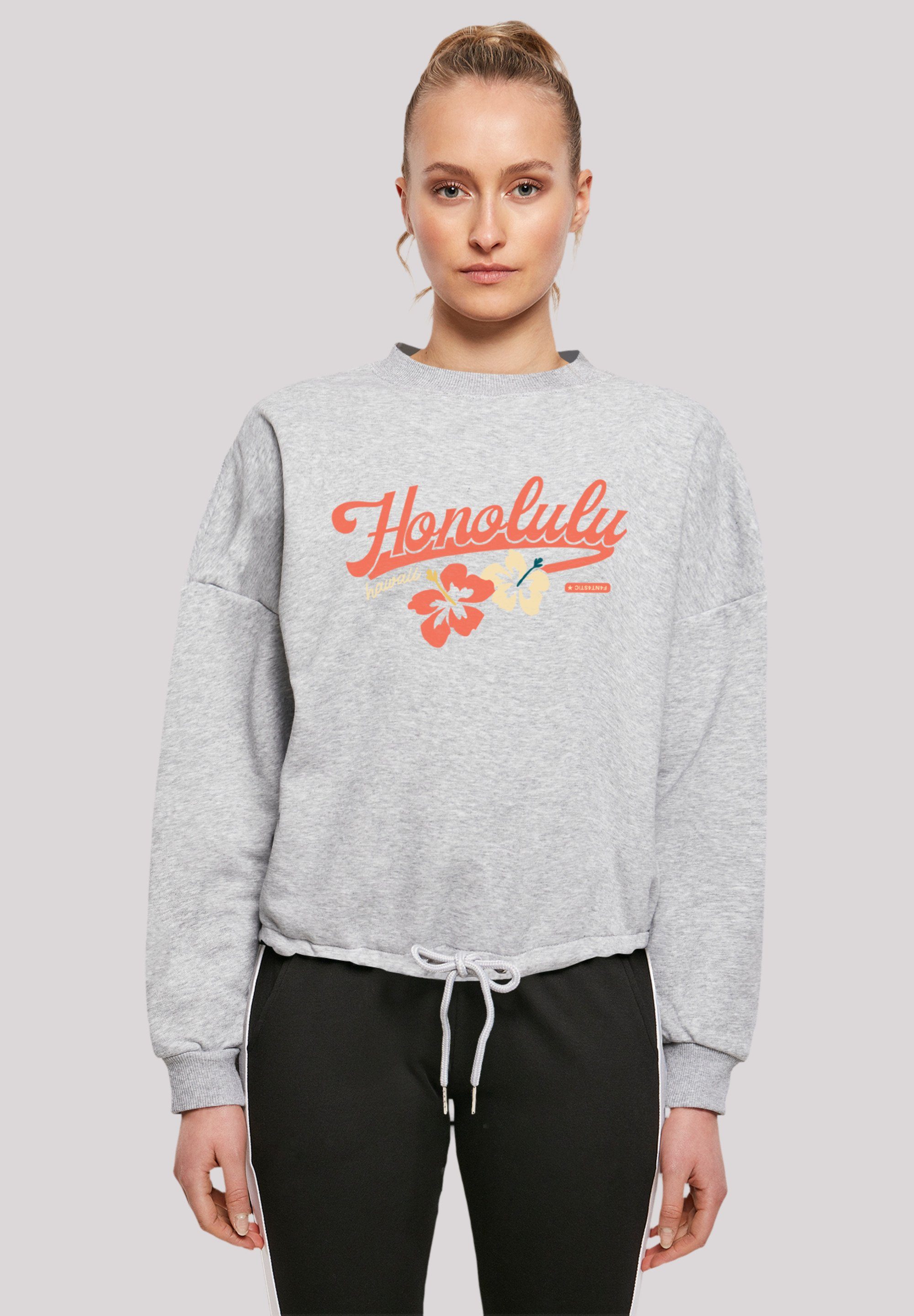 F4NT4STIC Sweatshirt Honolulu Print heather grey