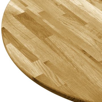 furnicato Tischplatte Eichenholz Massiv Rund 23 mm 500 mm