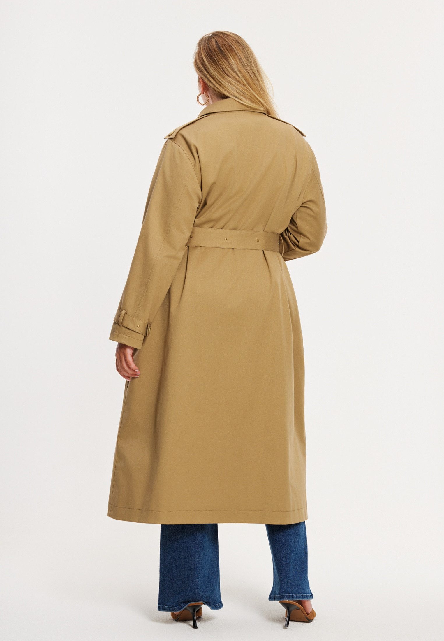 YOEK Langmantel Damen Mäntel Flare Fit