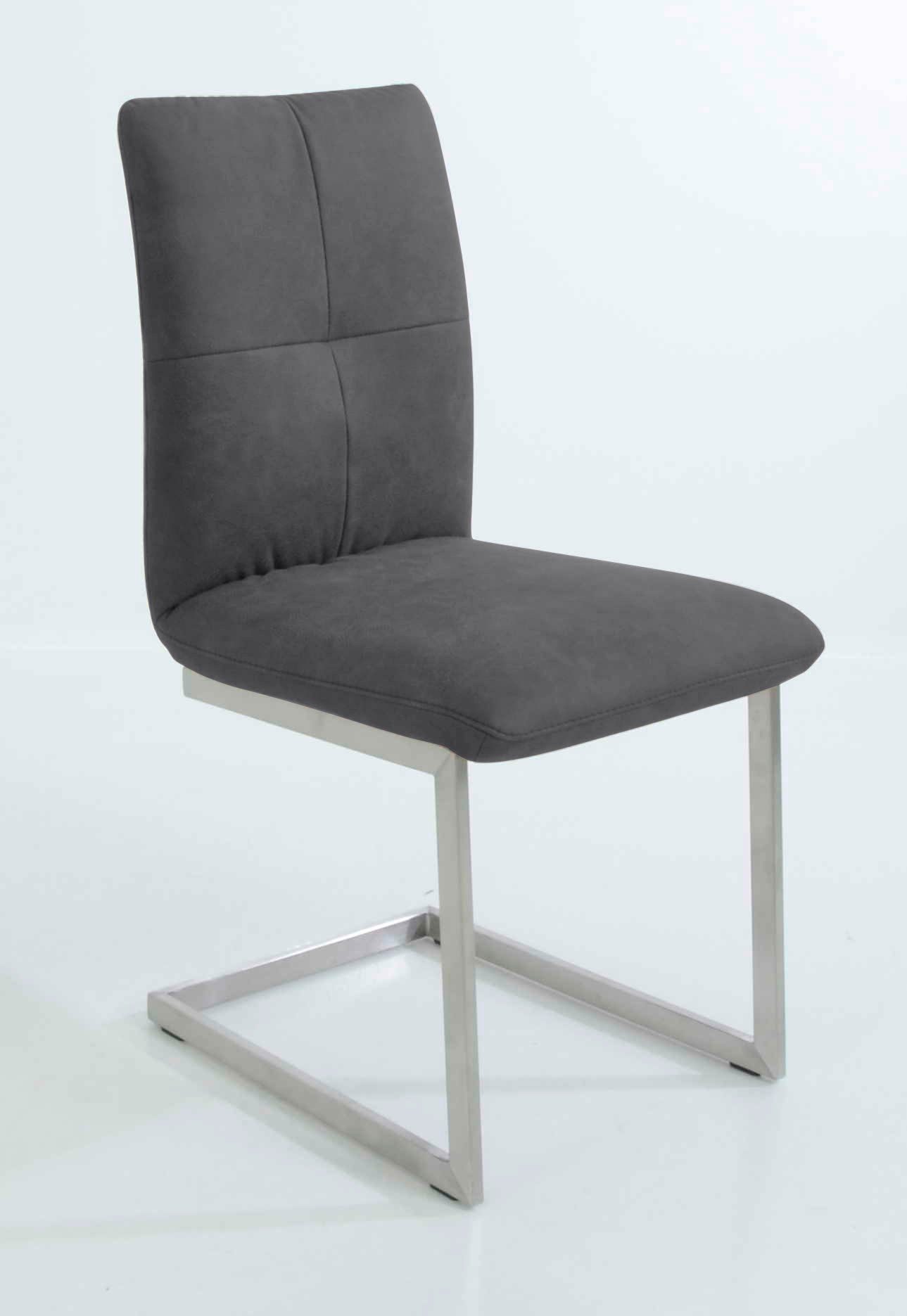 K+W Komfort & Wohnen Freischwinger 6511, Freischwinger mit Hochkantrohr und praktischem Metallgriff am Rücken